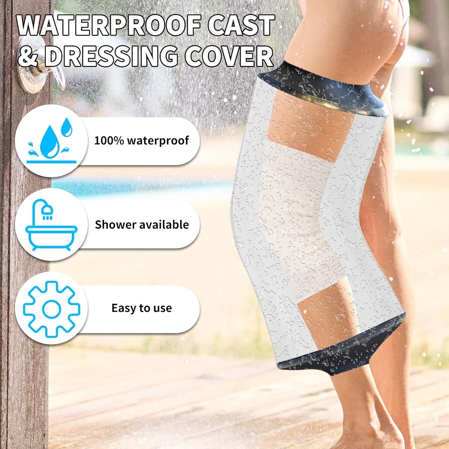 Custom Fit Knee Cast Protector – Soft and Hygienic for Easy Post-Operative Use