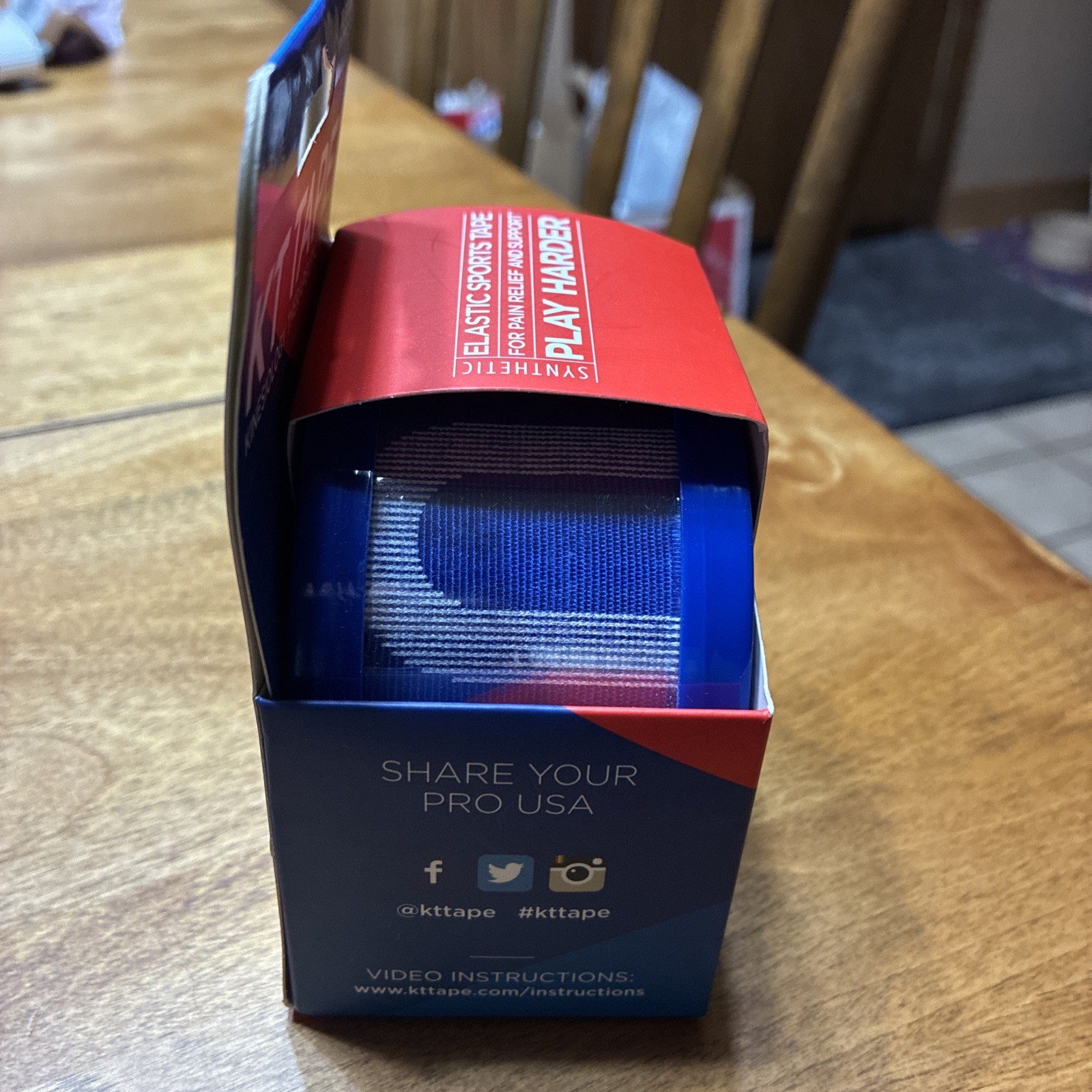 KT Tape Pro Kinesiology Therapeutic Tape USA Blue 20 Pro Strips, 2″x10″ Strips