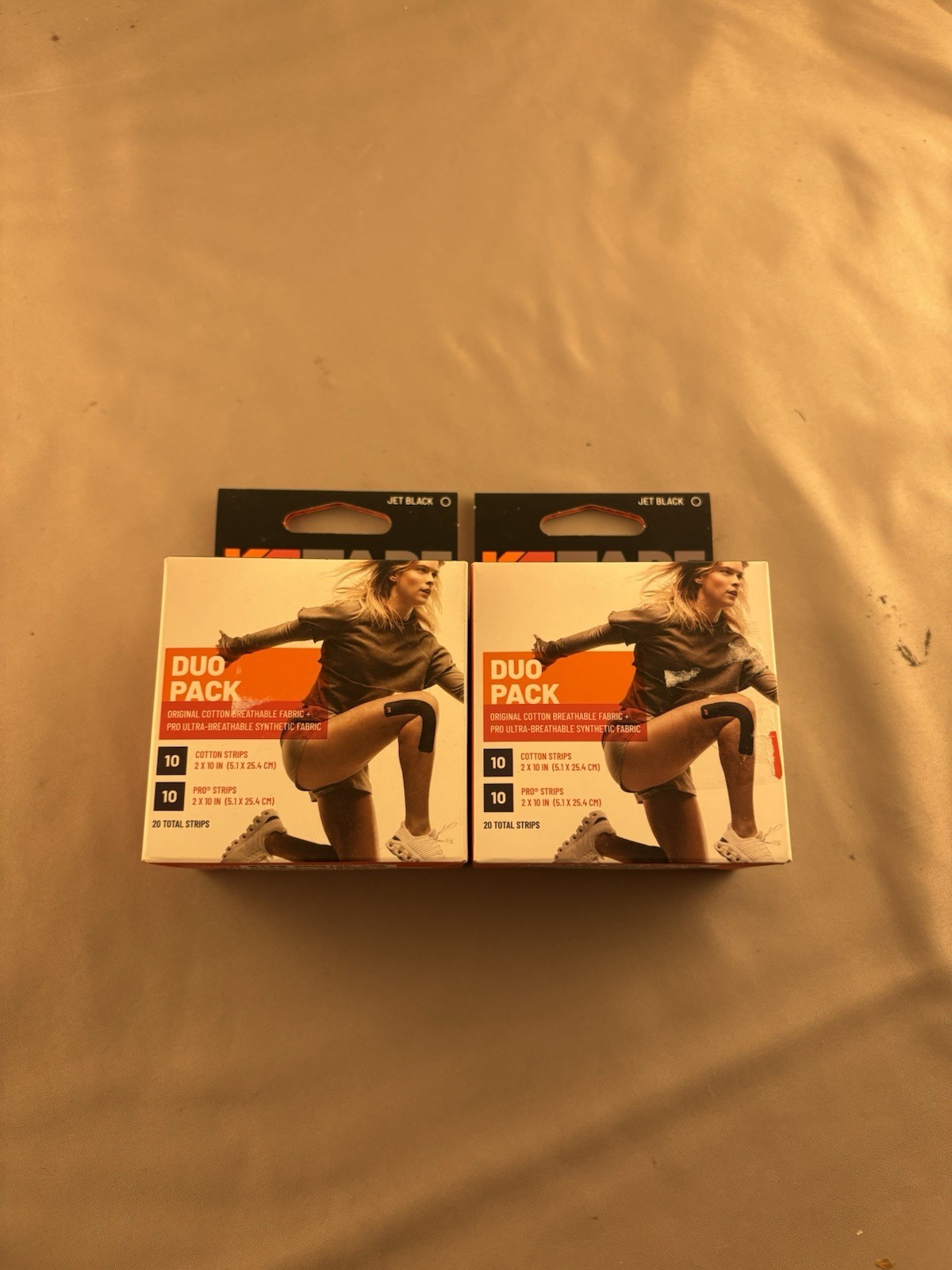 2x KT Tape Duo Pack 20 Strips 2-10″ 10 Cotton 10 Pro Strips Each Box Brand New