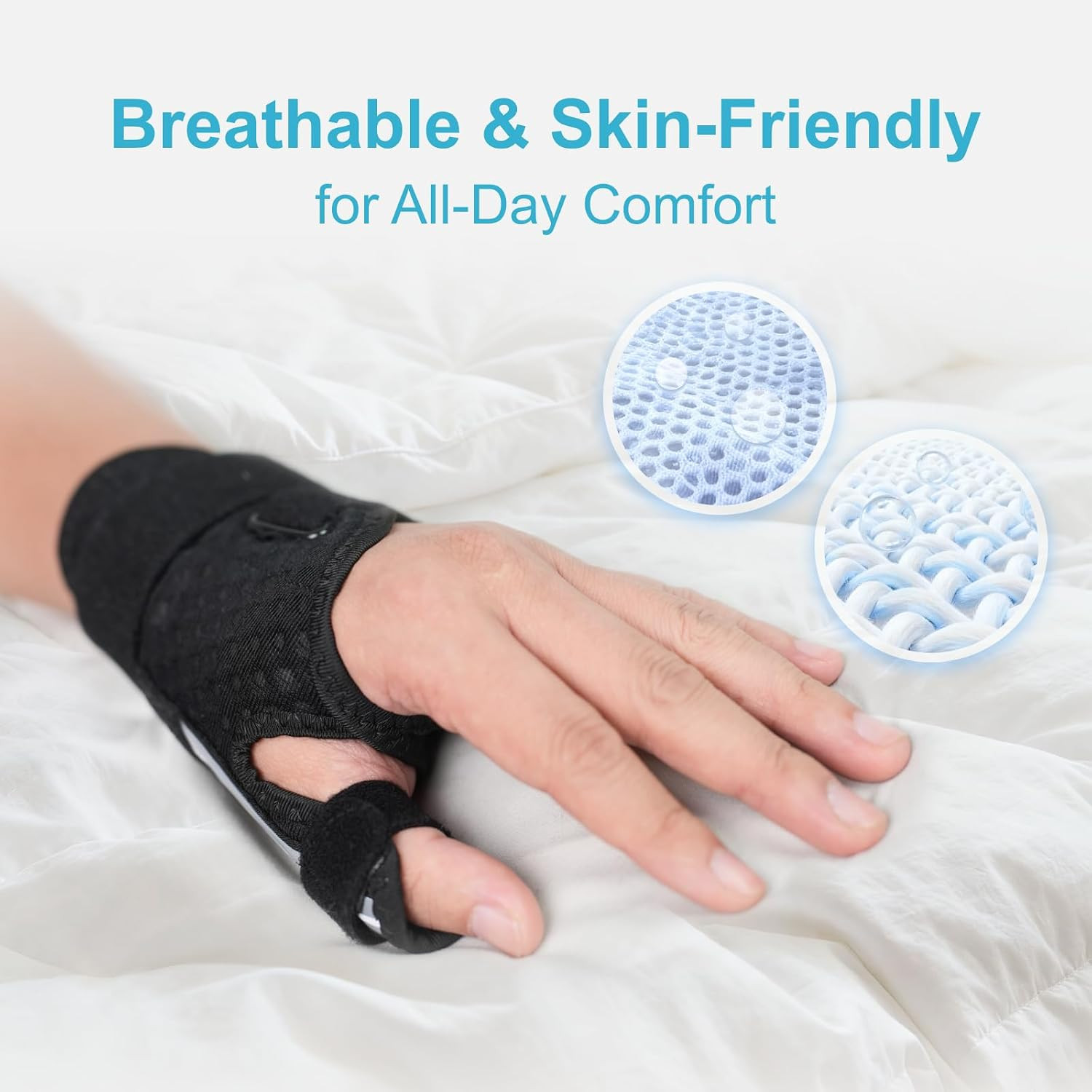 Adjustable Thumb Brace with Triple-Strap System – Unisex | Breathable Spica S…
