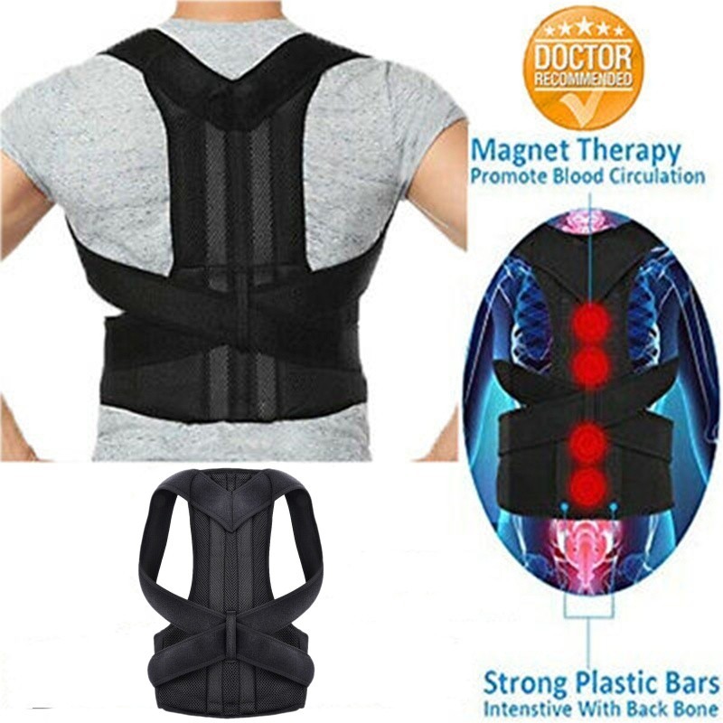 Posture Corrector Back Brace for Men & Women–Adjustable, Breathable Pain Relief