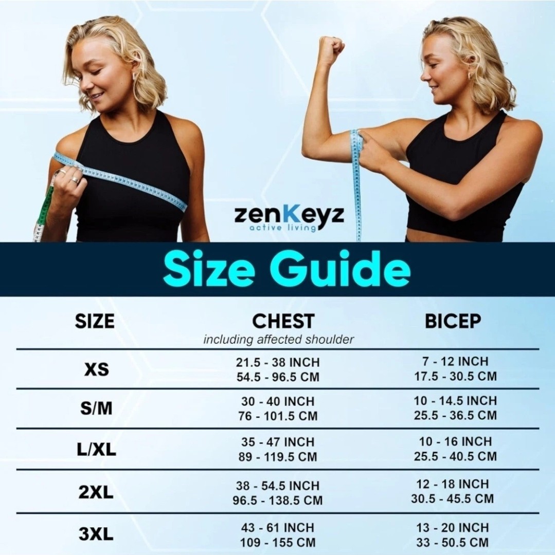 Zenkeyz Active Living Copper Compression Shoulder Brace, S/M Unisex