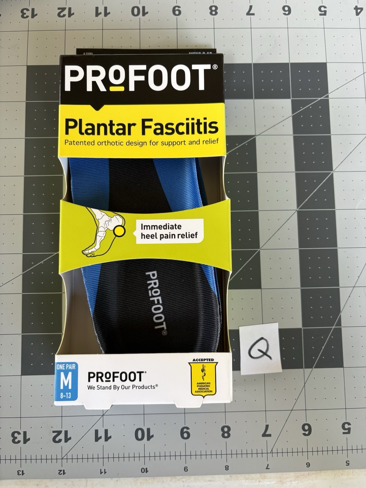 ProFoot Plantar Fasciitis Orthotic Insoles for Men Sizes 8-13 –Heel Pain Relief
