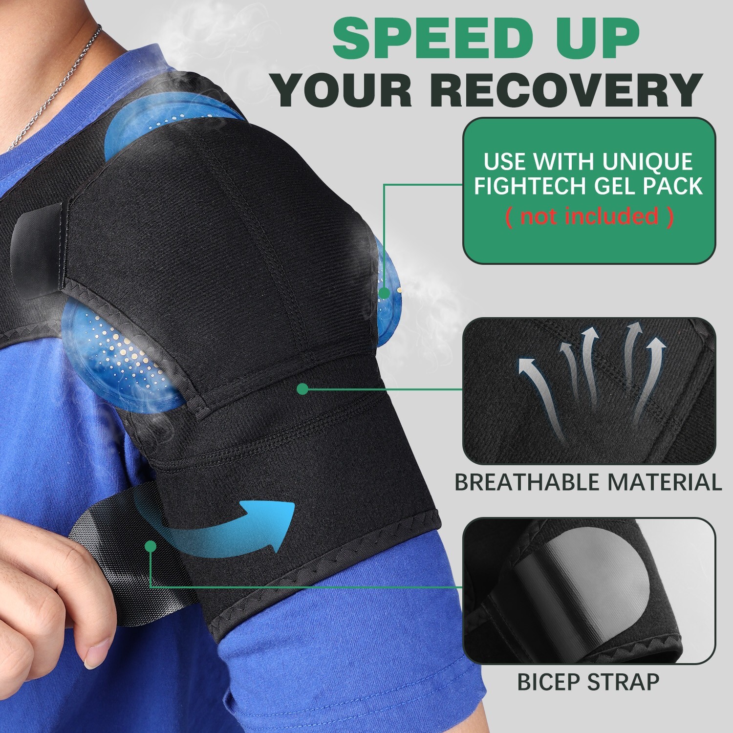 Adjustable Shoulder Brace Rotator Cuff Pain Relief Support for Joint Dislocated