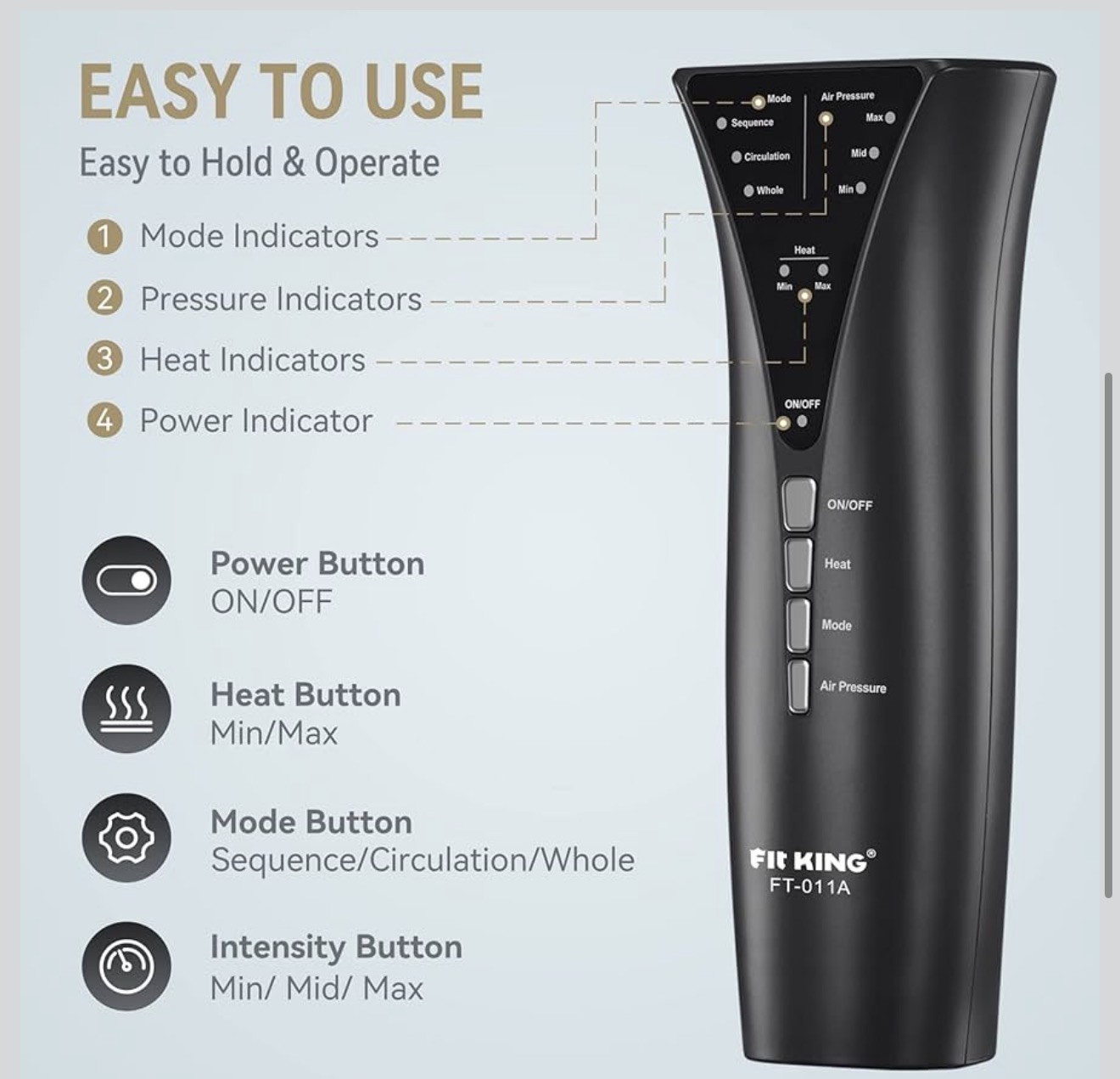 Fit King Leg and Foot Massager to Relieve Pain Swelling Edema, Circulation Sys
