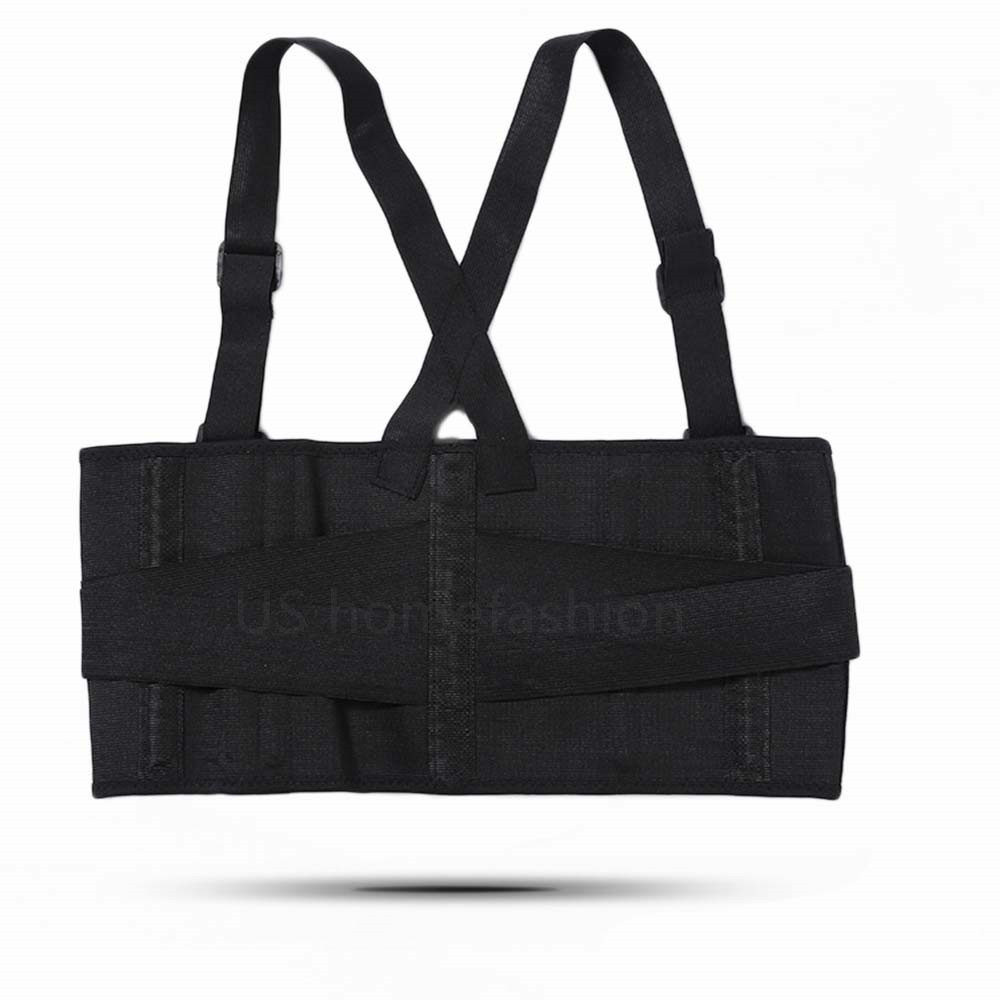 New Mens Suspenders Heavy Weight Lift Lumbar Lower Back Waist Support Belt Brace