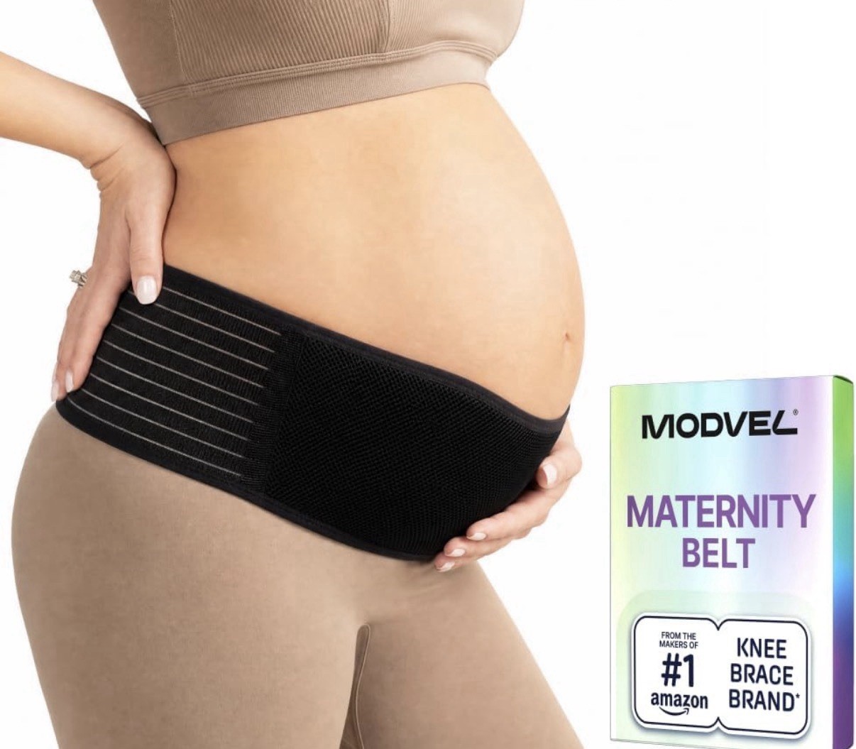 MODVEL Maternity Support Belt XXL Black Abdomen/Back/Hip/Pelvis – adjustable NEW