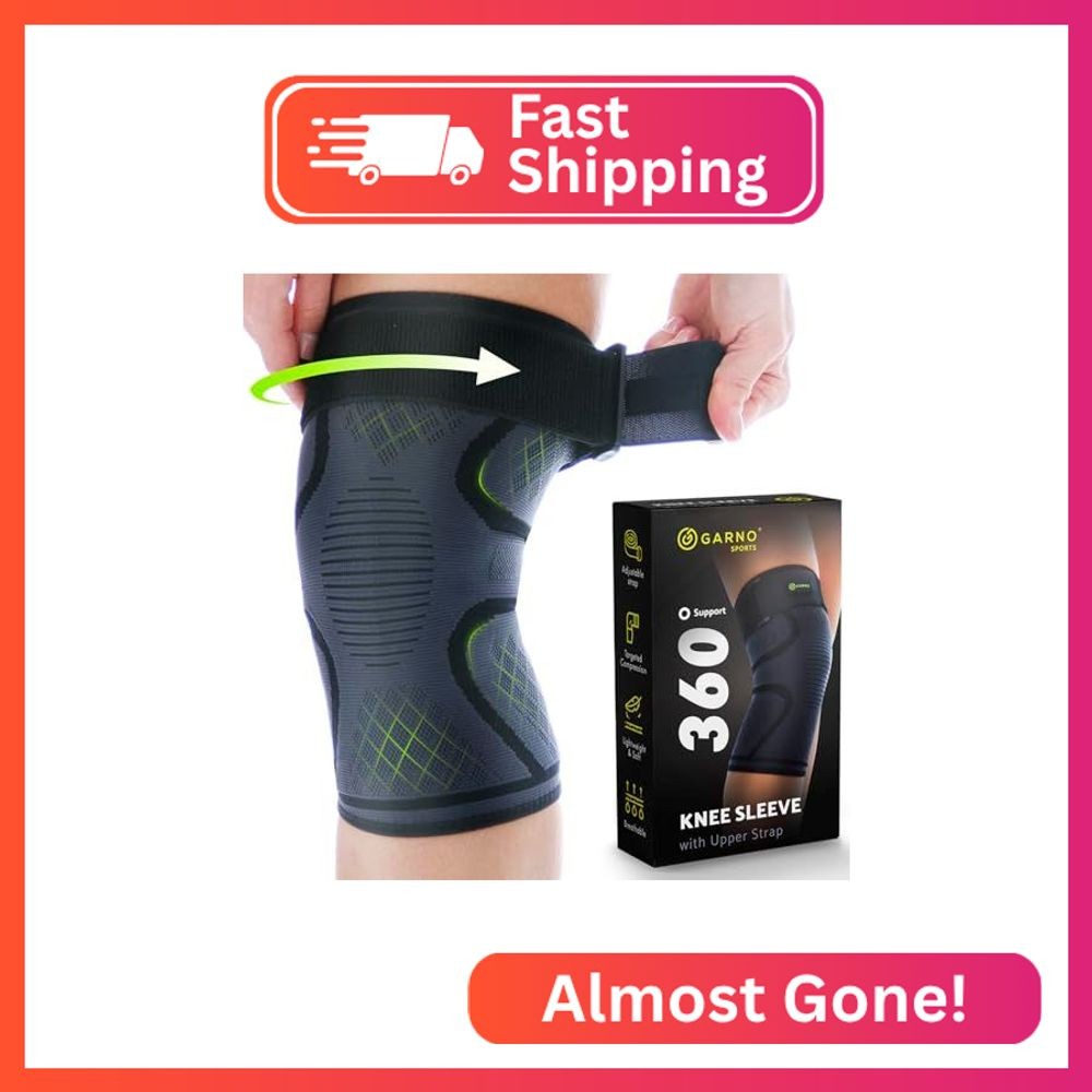 GARNO Compression Knee Sleeve for Men & Women, Patellar Tendon Brace (M)