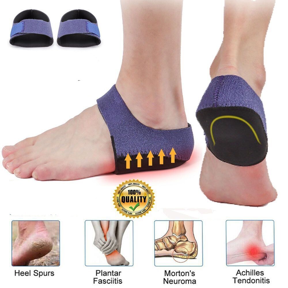 1Pair Plantar Fasciitis Heel Support Protectors Cups Sleeves Pads For Foot Pain