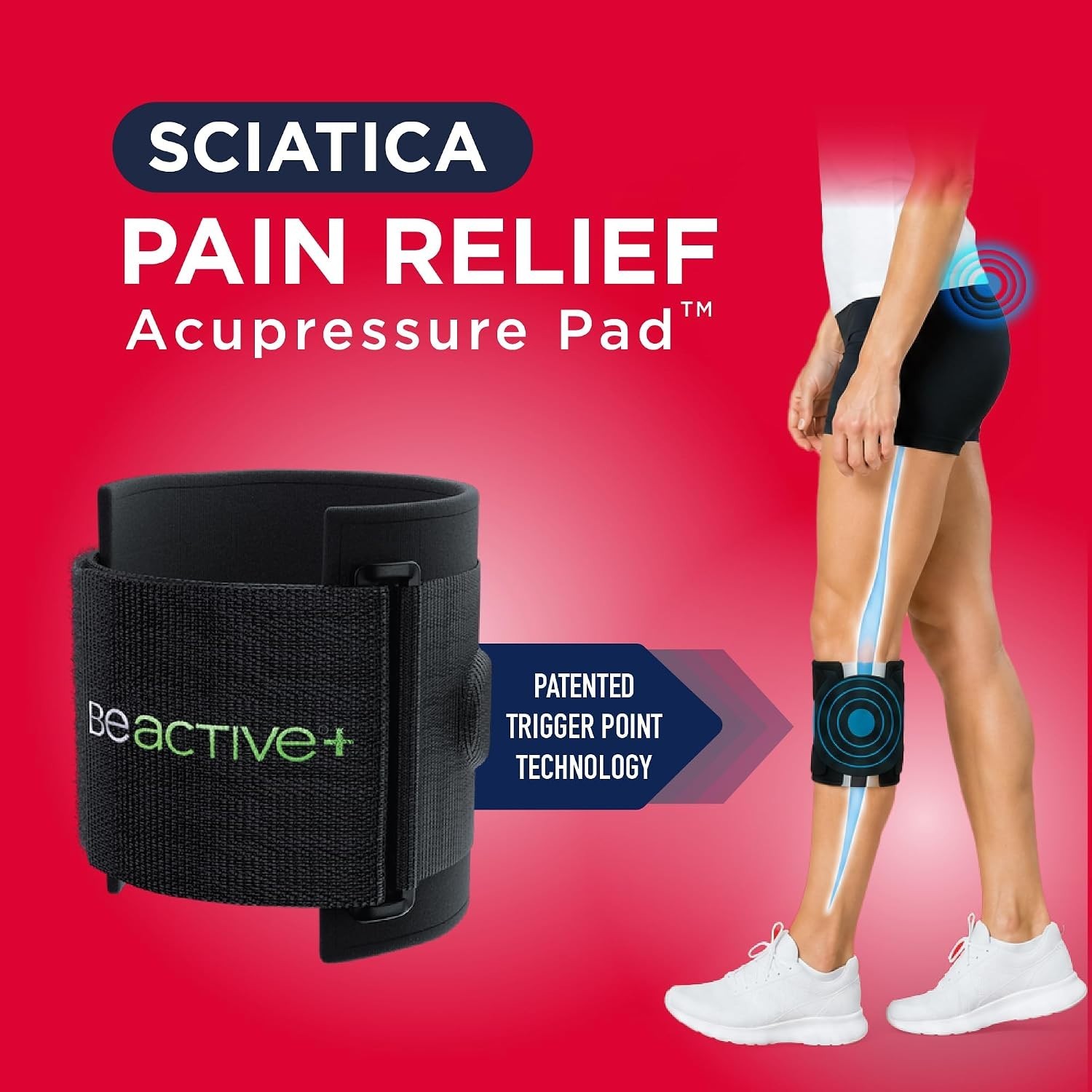 Sciatica Pain Relief Acupressure Pad for Nerve, Back & Leg Pain – Patented