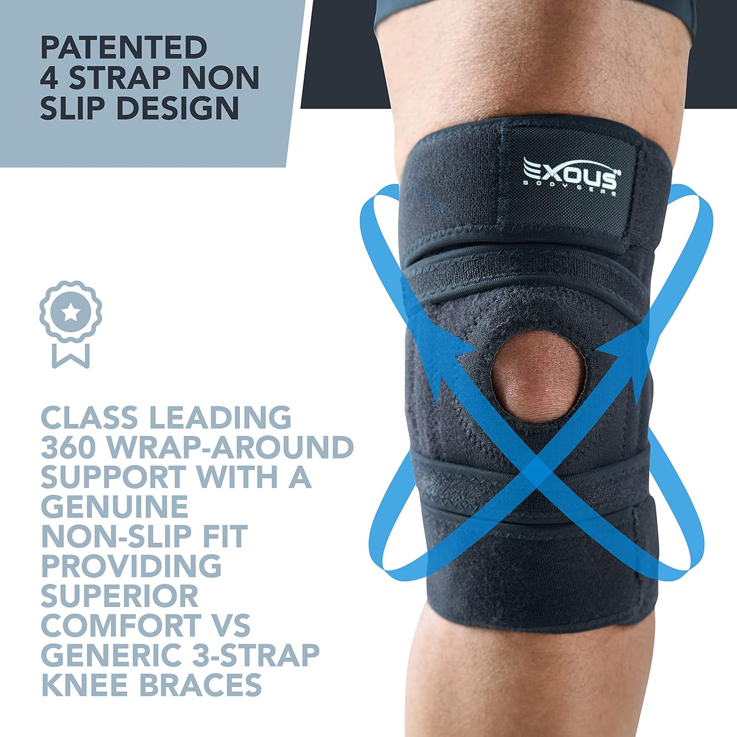 Rodillera Soporte para desgarro de menisco para artritis Acl
