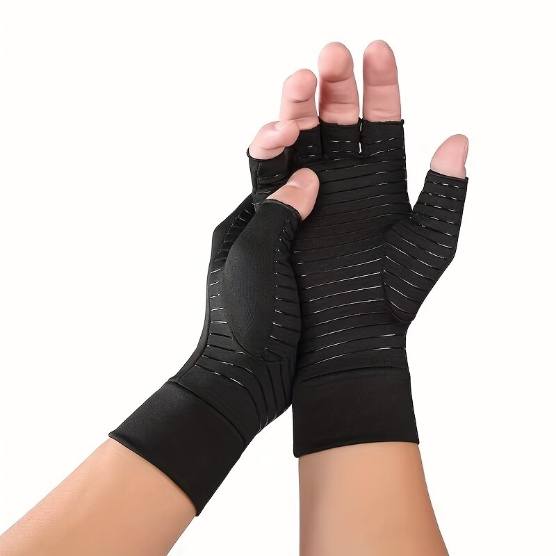 2Pairs Compression Gloves Sports Silicone Non-Slip Outdoor Fitness Riding Gloves
