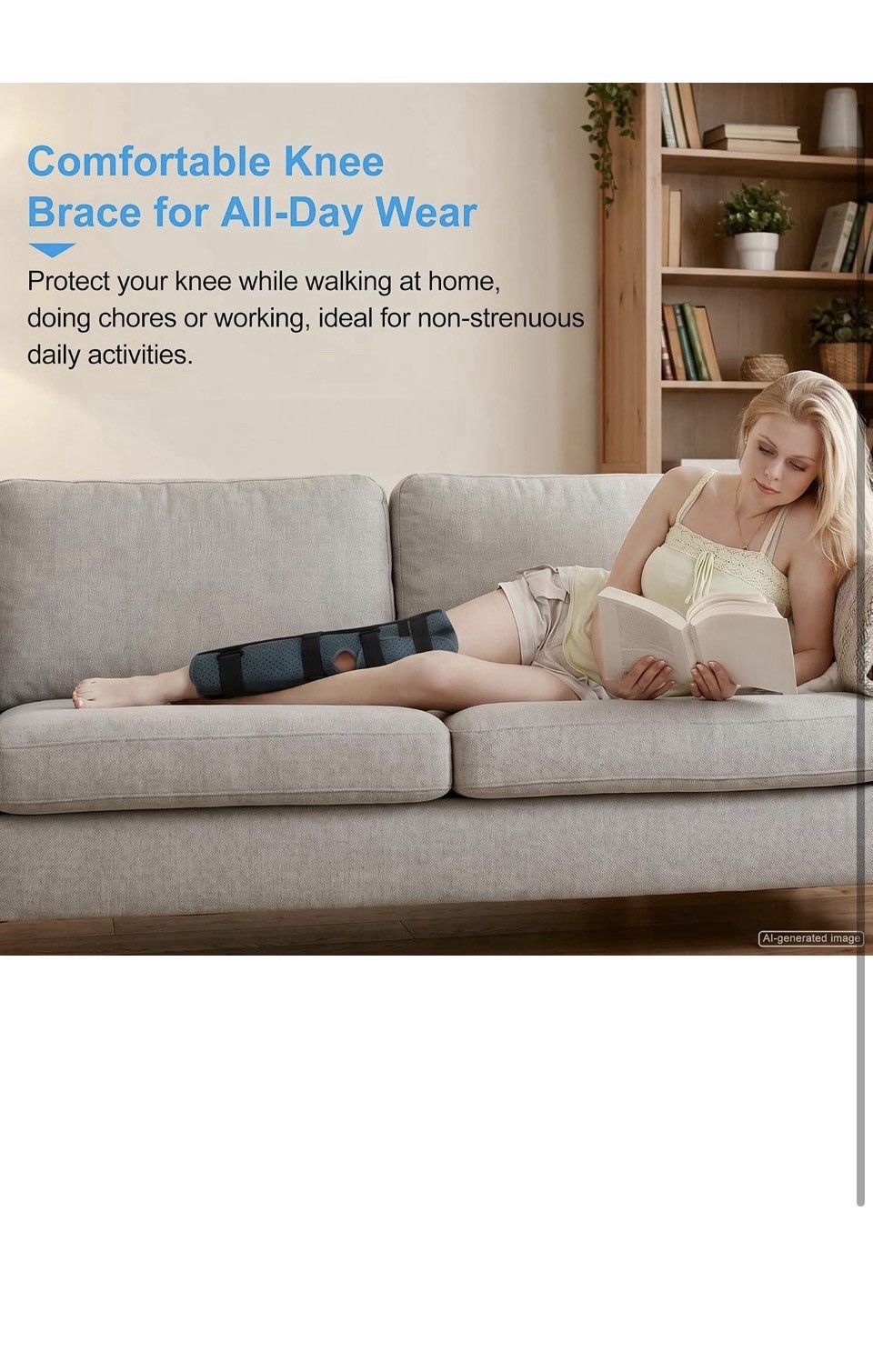 NIdreamCE Knee Immobilizer Leg Brace Stabilizer Post Surgery Recovery Fracture