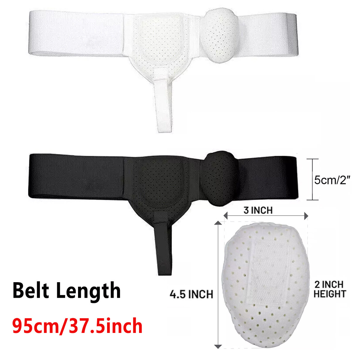 2x Inguinal Groin Hernia Truss Support Belt Left / Right Side Unisex Truss Brace