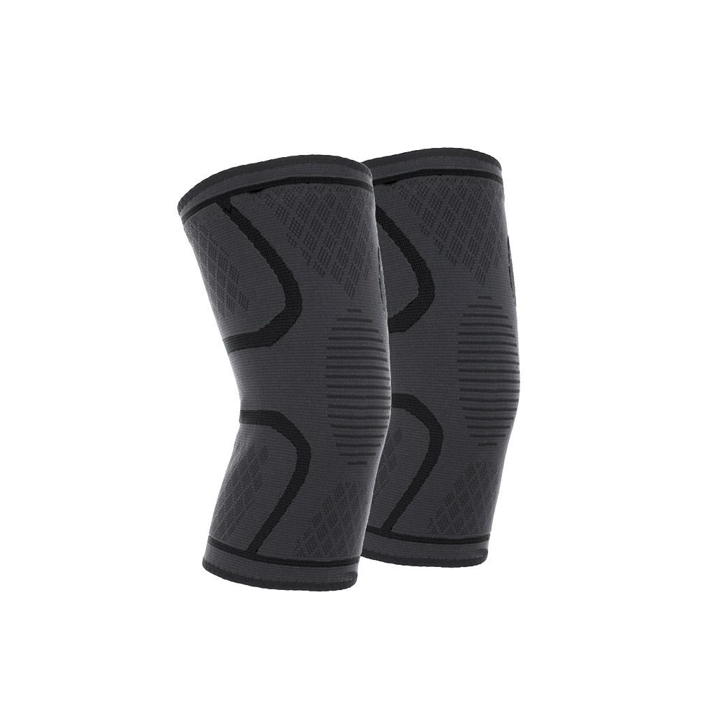 2 Knee Compression Brace Sleeve Support Sport Joint Injury Pain Relief Arthritis