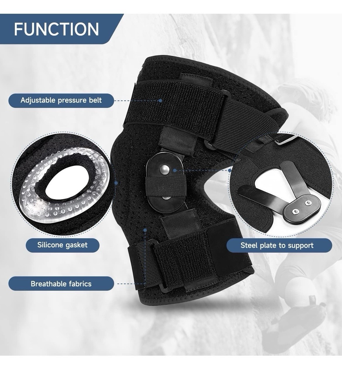 Decompression Knee Brace Stable Support of The Knee Pain Relief Plus Size XL-8XL