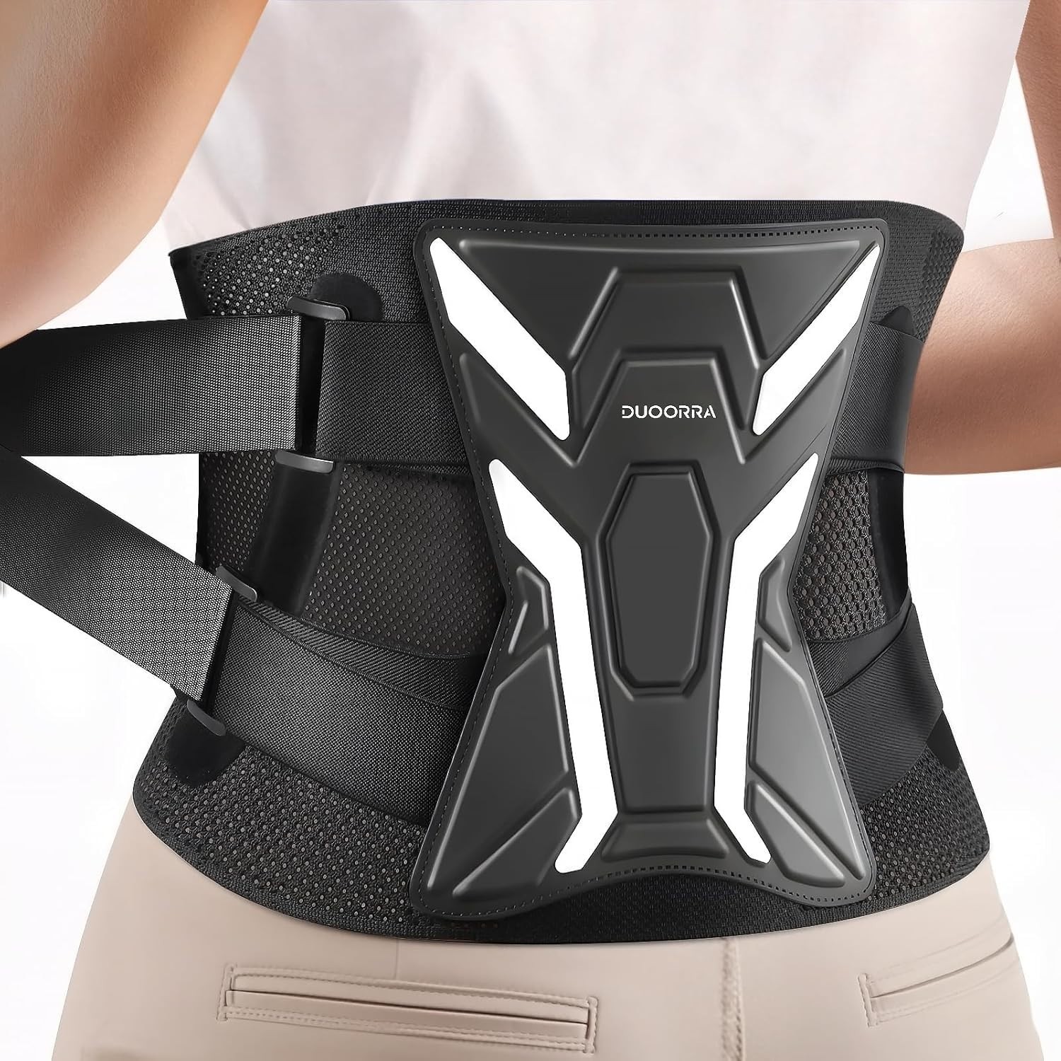 Breathable Back Brace for Lower Back Pain Relief, Sciatica, Herniated Disc Suppo