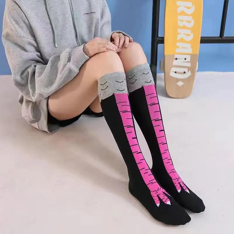Funny Chicken Paw Stocking Over-knee 50/70cm Pressure Long Stocking for Women Pe