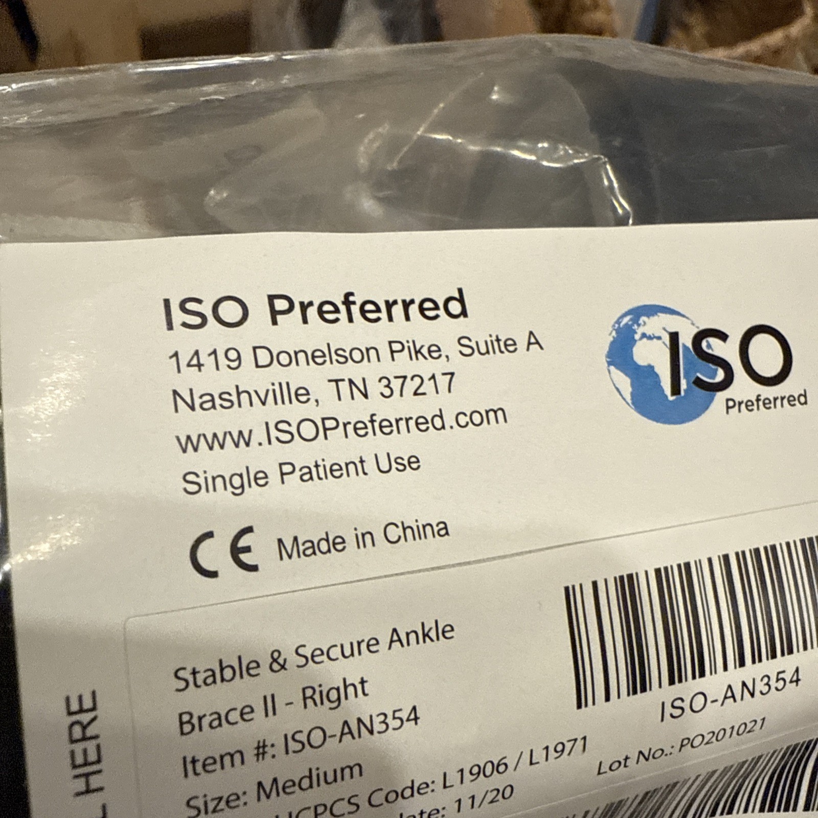 ISo Preferred Ankle Braces, Black, Right &Left Foot, New