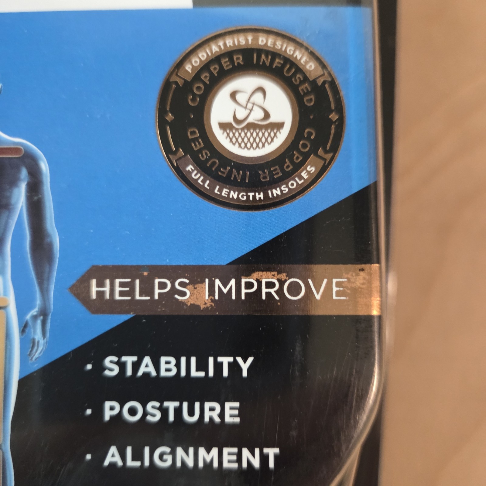 COPPER FIT BALANCE Performance Orthotic Insoles Small M 6.5-8 W 7.5-9 New sealed