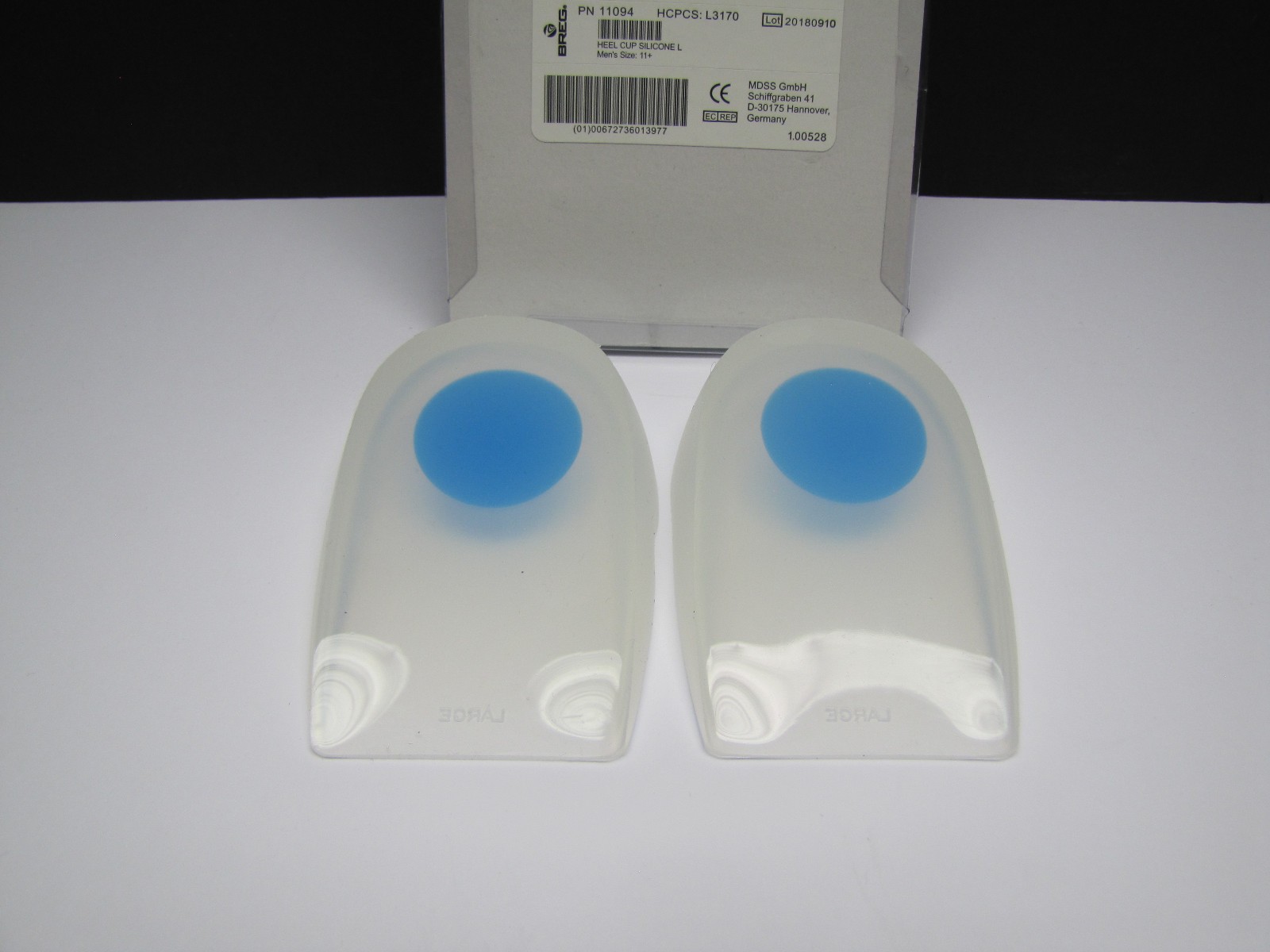 Breg Medical Grade Silicone Heel Cups – 11094 – Mens Womens Size Large