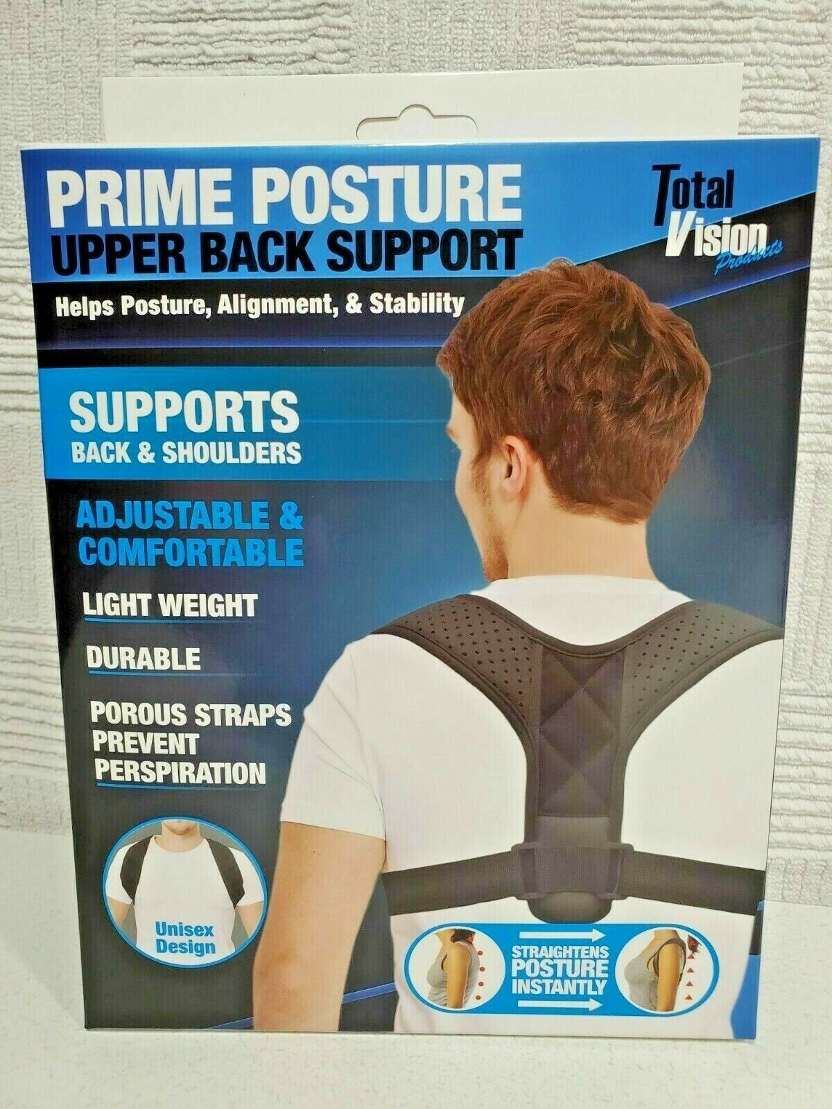 PRIME POSTURE CORRECT UPPER BACK SUPPORT UNISEX new box damaged