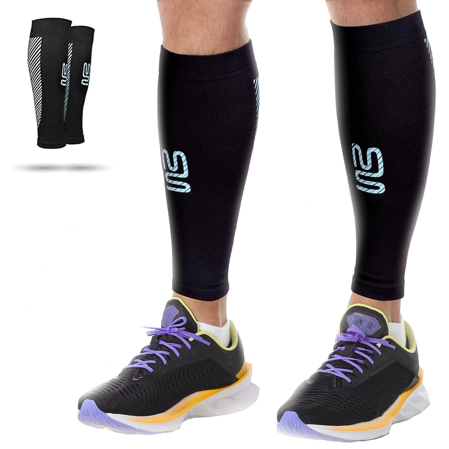 Men’s Women’s Compression Calf Leg Sleeves Shin Splint Relief Compression