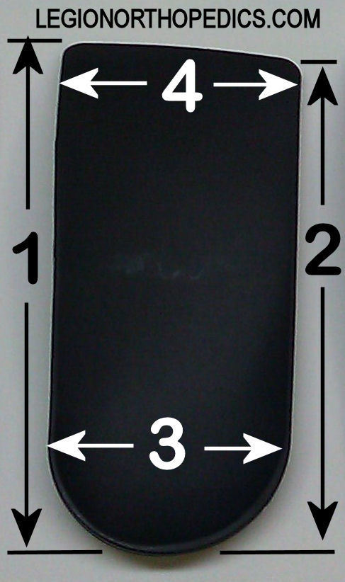 Foot Arch support – Pre-made POLYpropylene size 5 – 13, optional cover flat heel