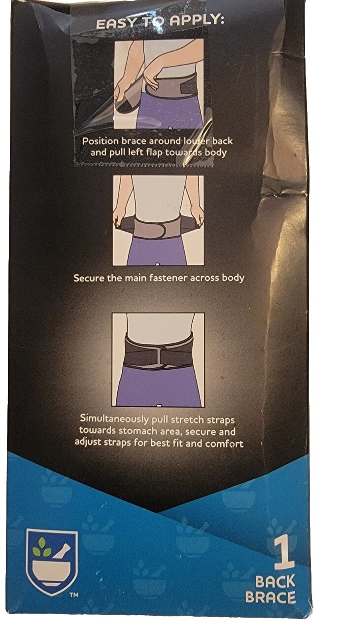 Adjustable Back Stabilizer One Size fit most. Back Support Rite Aid