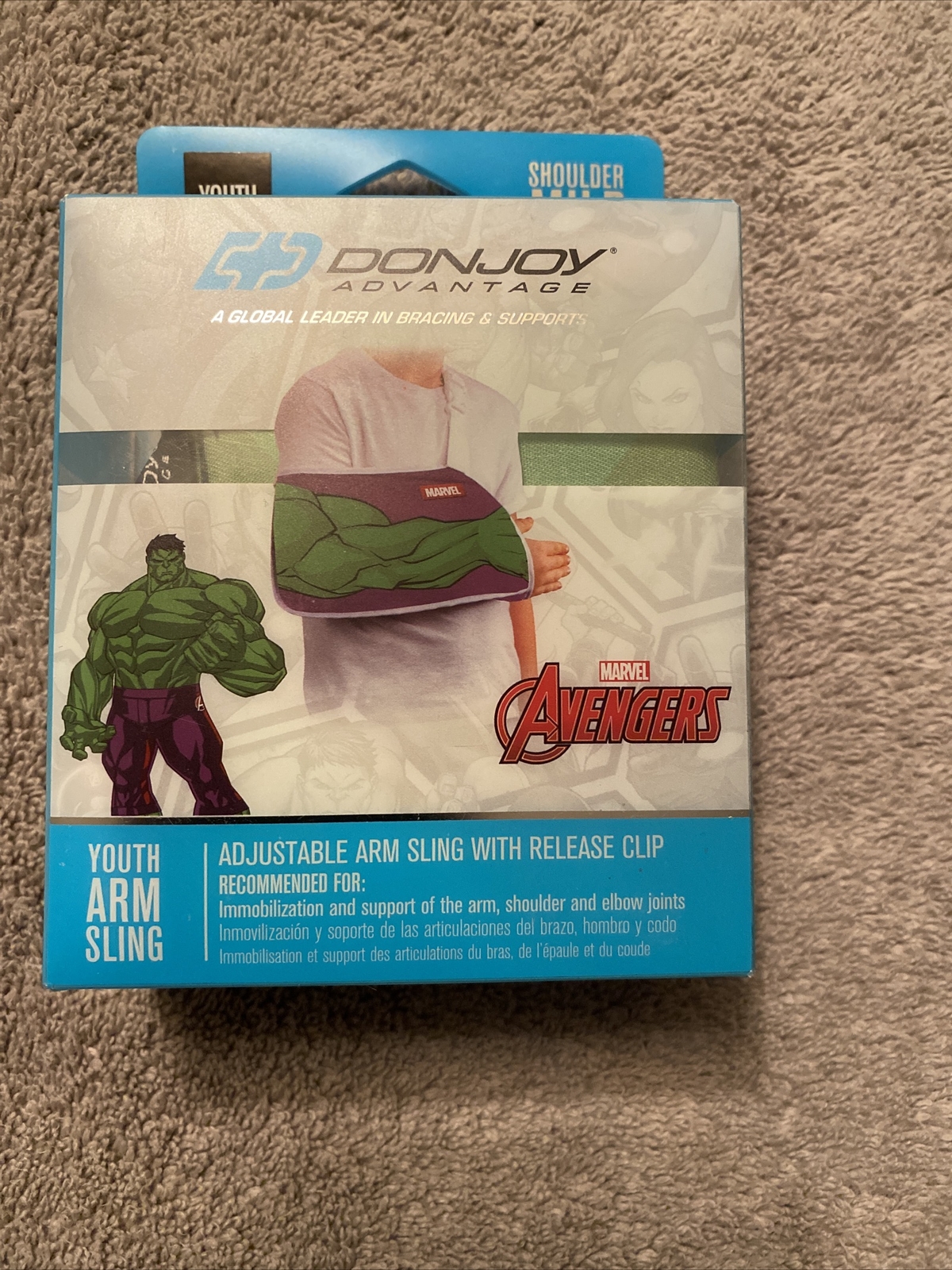DonJoy Avengers Adjustable Arm Sling W/ Release Clip-Youth Mild Shoulder