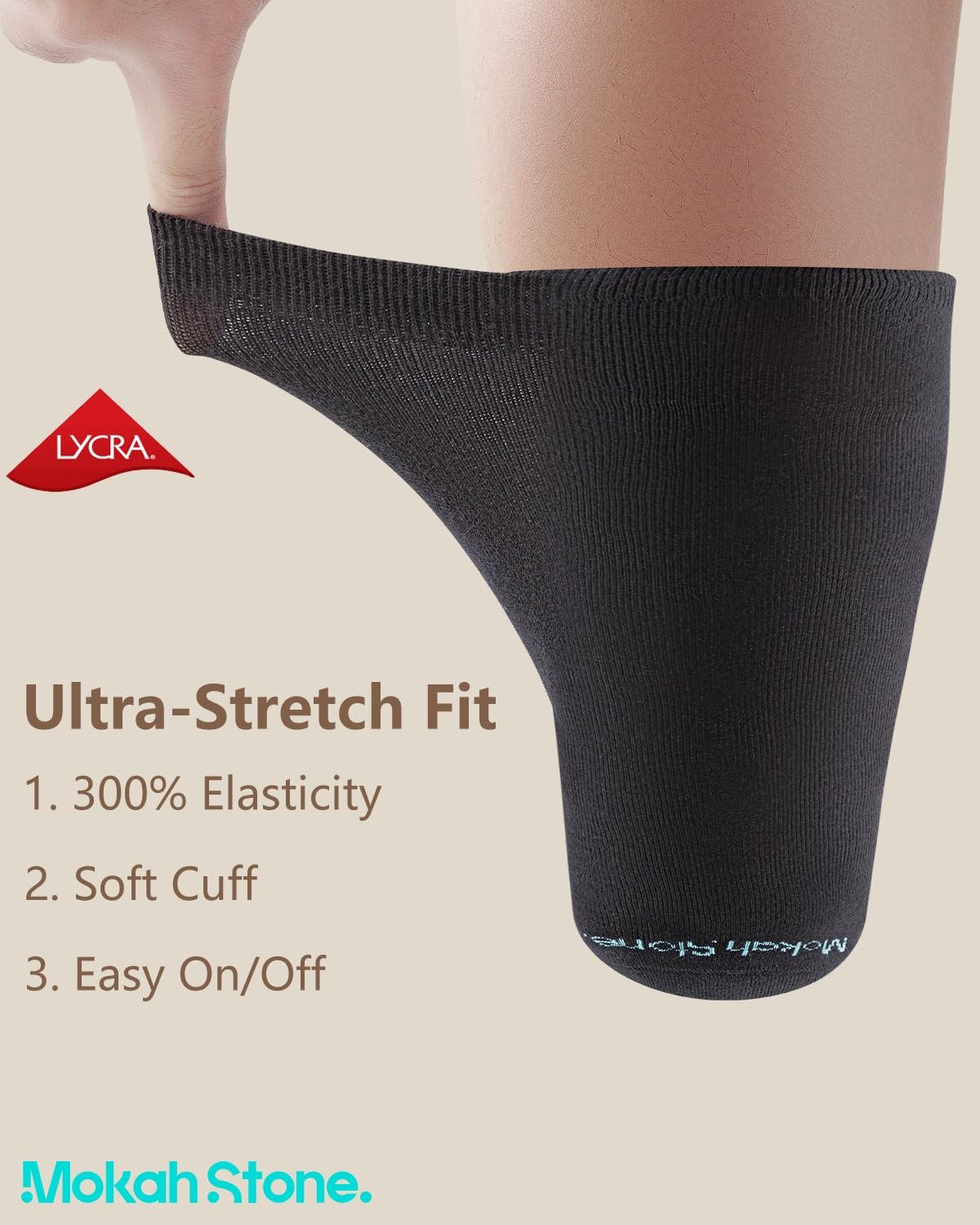 Mokah Stone Amputee Socks, Soft Elastic Cotton Prosthetic Stump Shrinkers Ext…