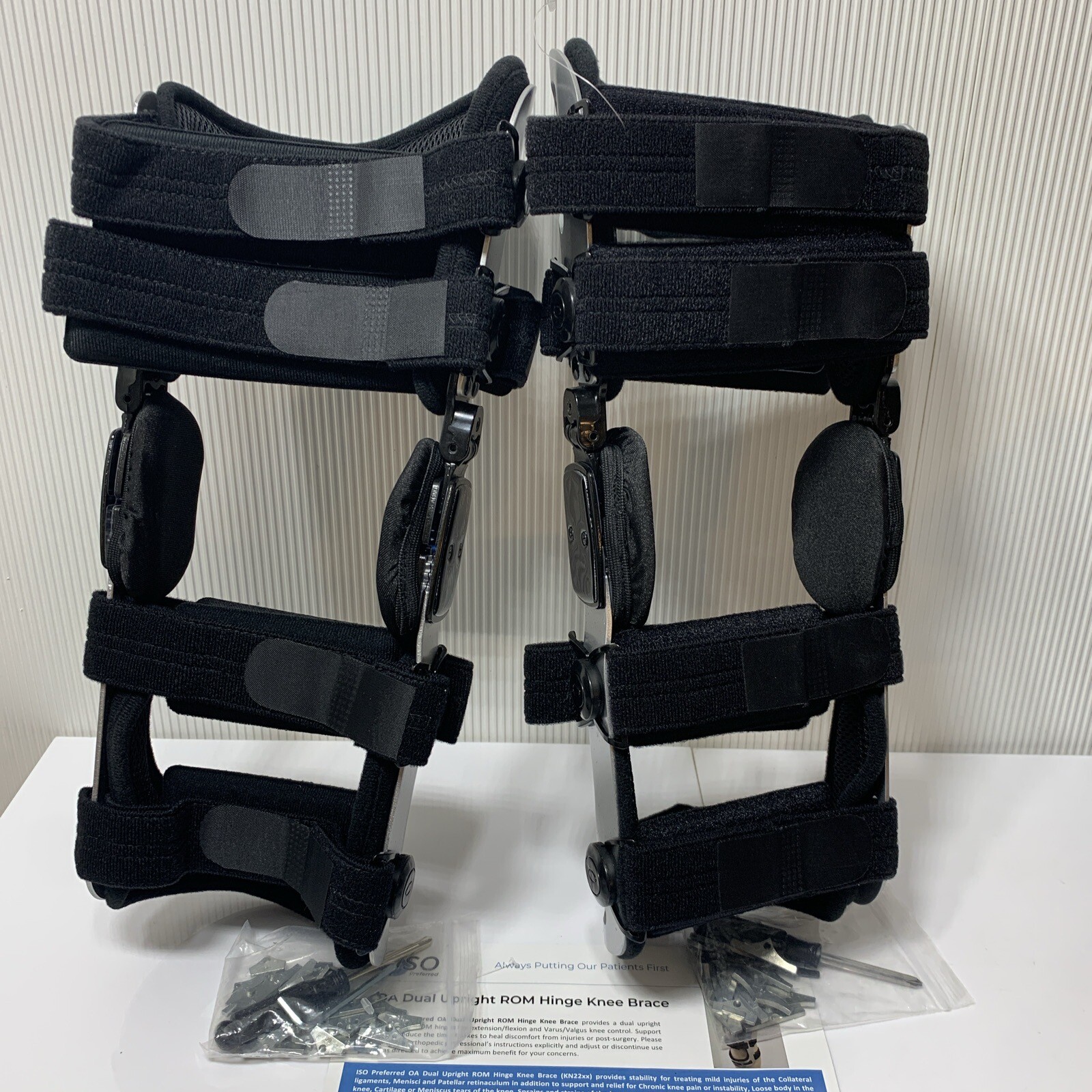 ISO Preferred ISO-KN207SR + KN207SL LEFT +RIGHT Orthopedic Hinge Knee Brace UNI