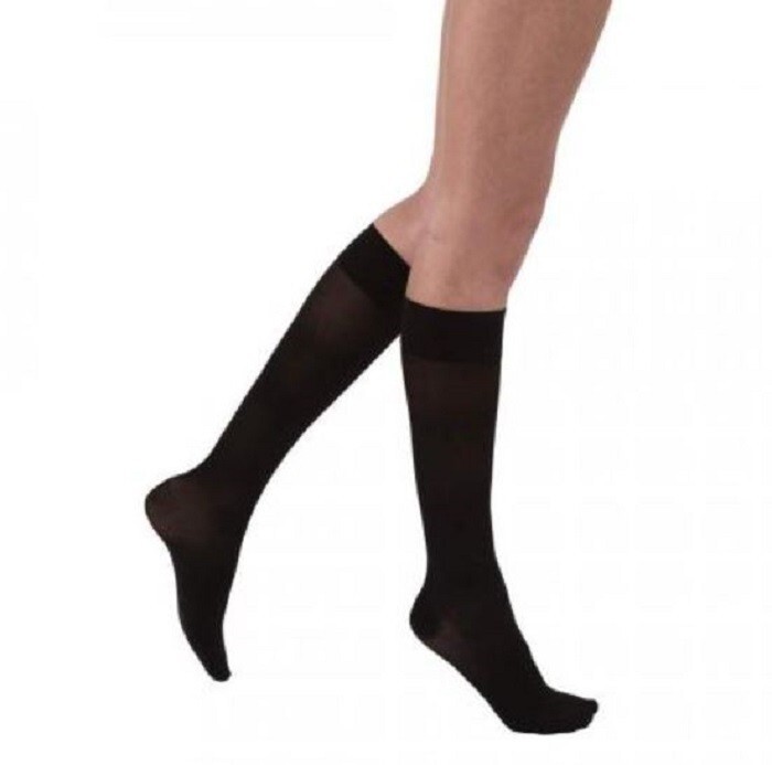 Jobst 121476 Ultrasheer Knee High Closed Toe Socks-30-40 mmHg-Black-XL