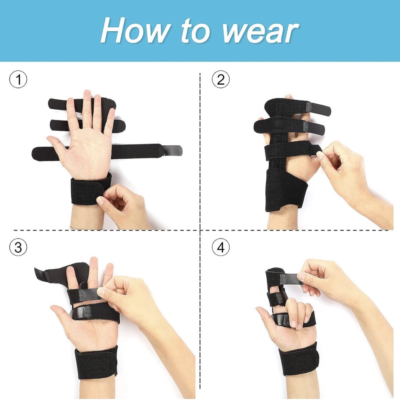 Fanwer Trigger Finger Splint – Finger Extension Splint Praised by Doctors Adj…