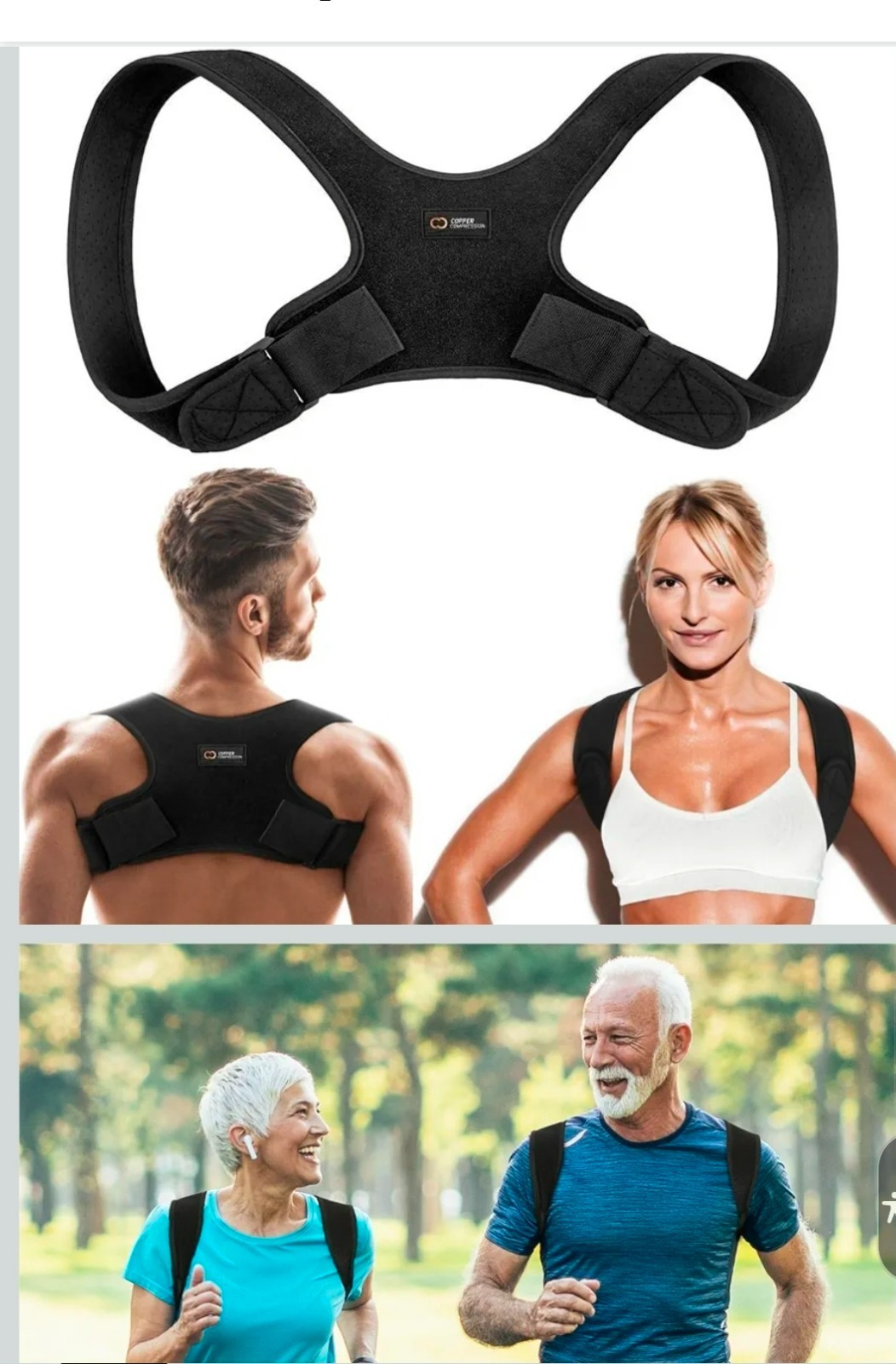 Adjustable Posture Corrector Back Support Brace Shoulder Lumbar Belt Pain Relief