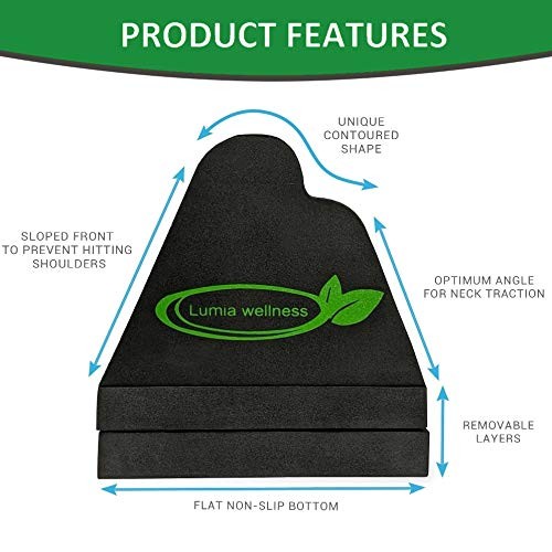 Cervical Traction Block for Spinal & Neck Alignment, Firm Neck Stretcher Device