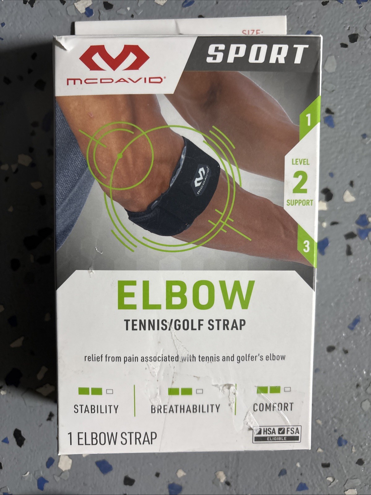 New MCDAVID SPORT Elbow Tennis/Golf Strap For Pain Relief Level 2 Compression