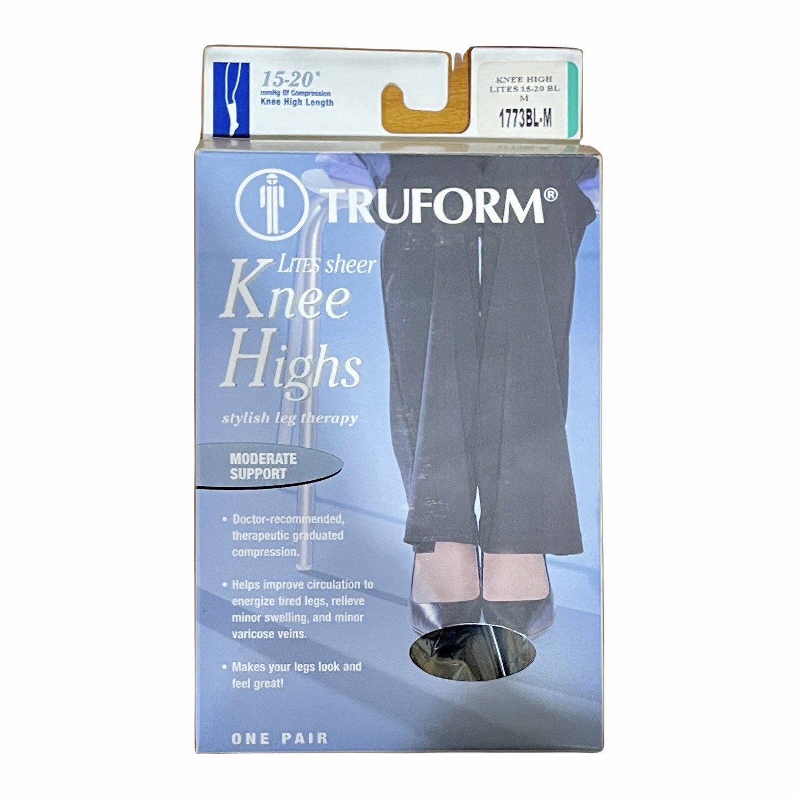 Truform Lites Ladies’ Sheer Knee Highs Compression Support Stockings 15-20 mmHg