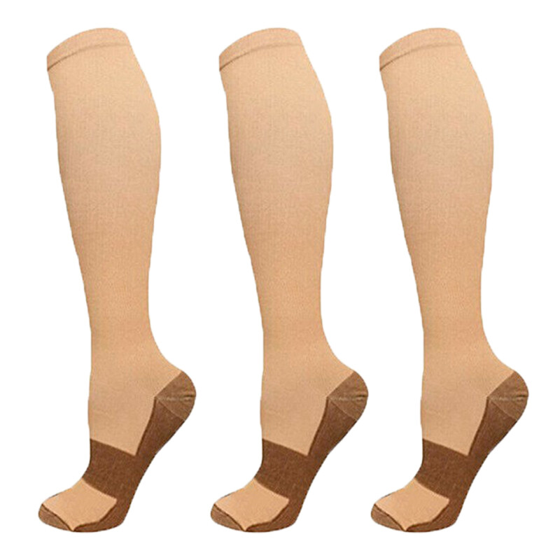 SALE! Copper Closed Toe Compression Socks Leg Calf Ankle Support Men Women S-XXL