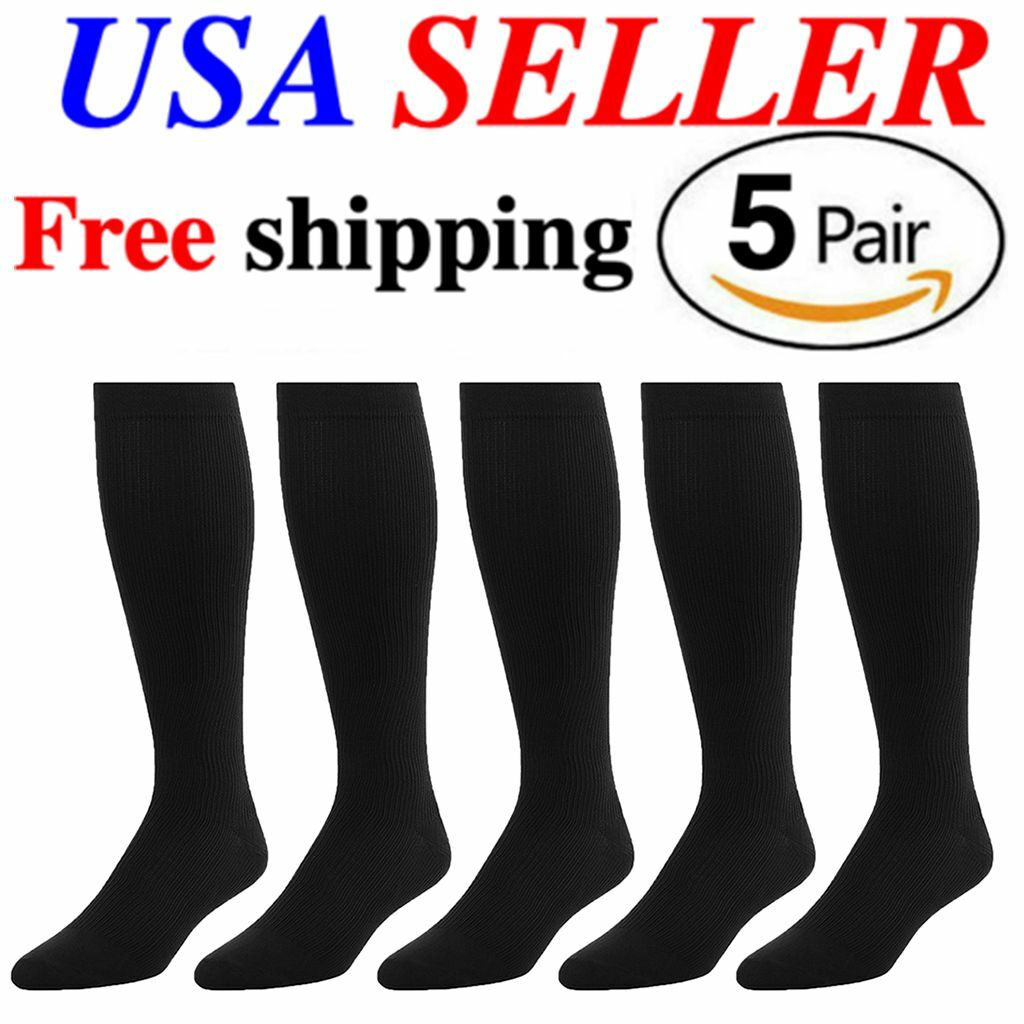 1-5 lot Copper Compression Socks 20-30mmHg Graduated Support Mens Womens S/M-XXL