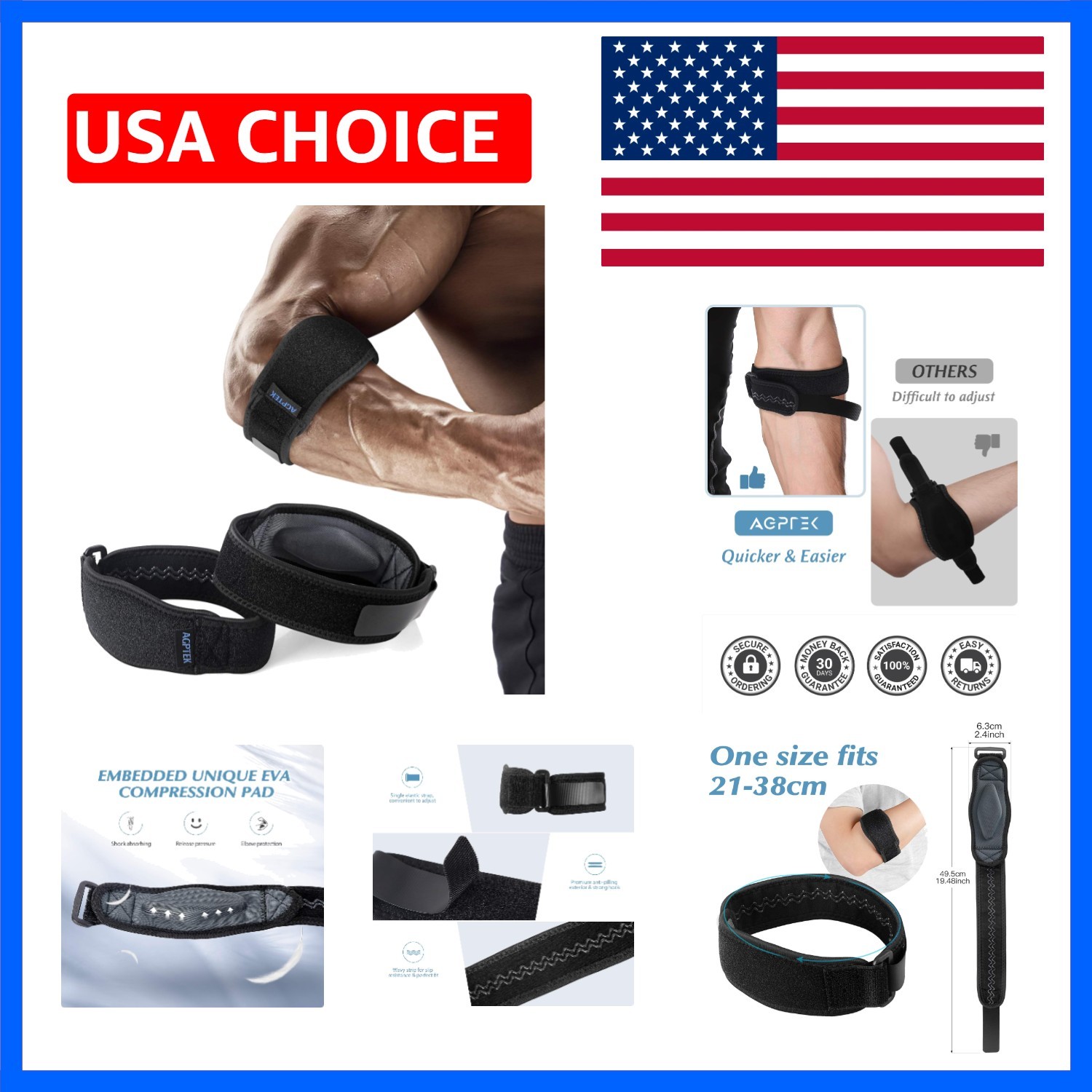 Elbow Brace for Tendonitis and Tennis Elbow 2 Pack, Tennis Golfers Elbow Supp…