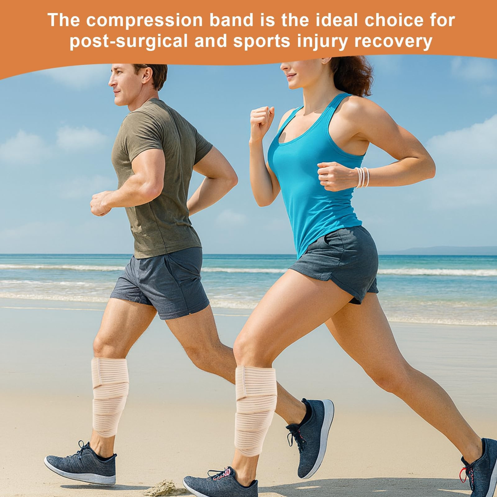 2 PCS Thigh Hamstring Compression Sleeve, Adjustable Thigh Compression Wraps For