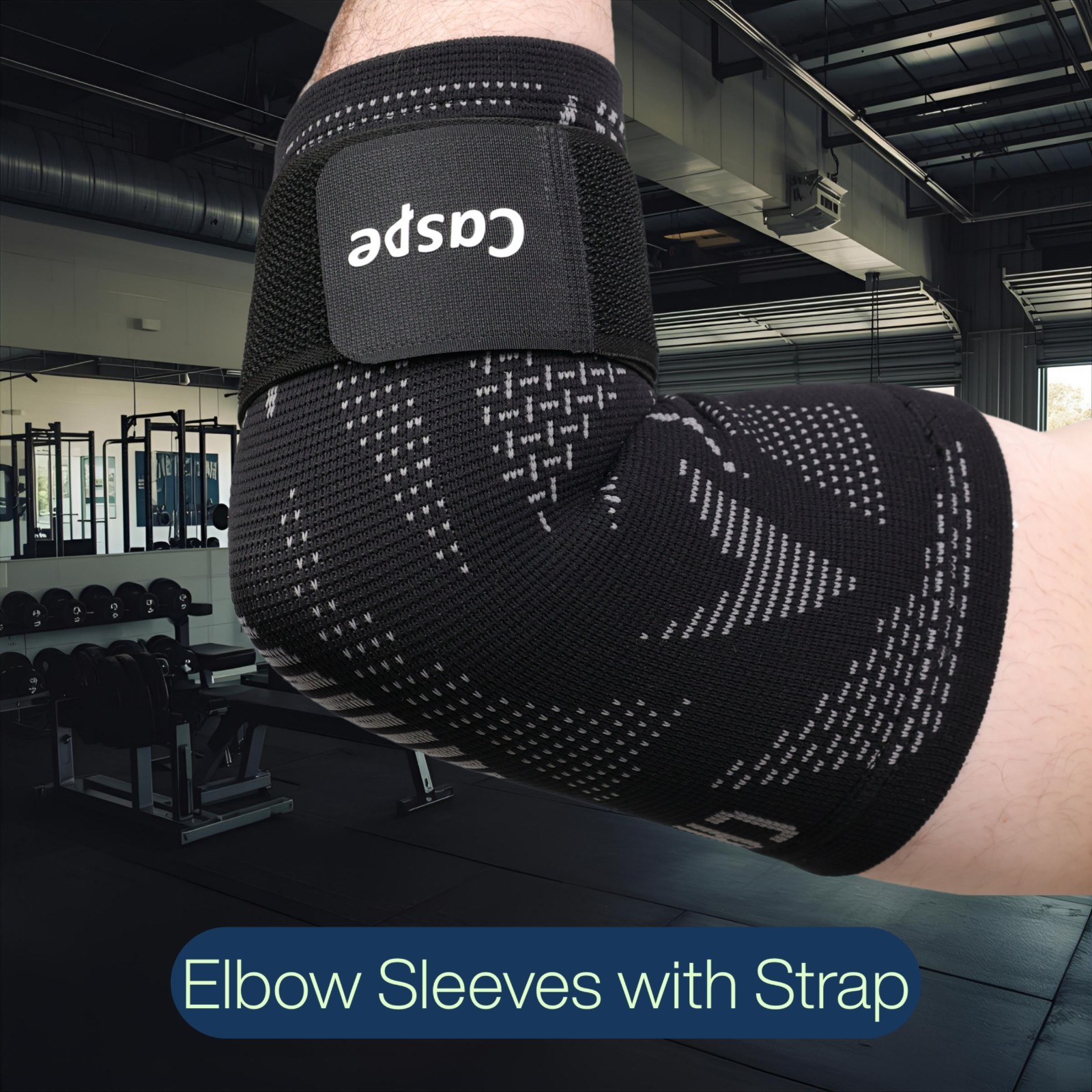 Caspe 2-Pack Elbow Sleeve Brace Wrap Adjustable Support Arm Arthritis Tendonitis