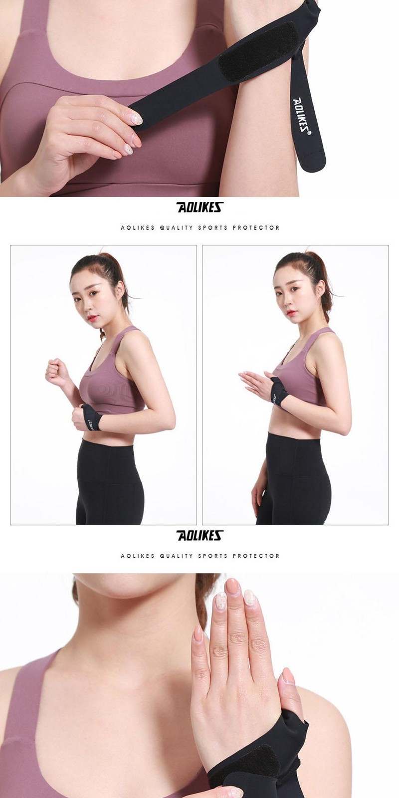 Aolikes 1pcs Wristband Wrist Brace Wrist Support Strap Wristbands Wrap Splint Fr