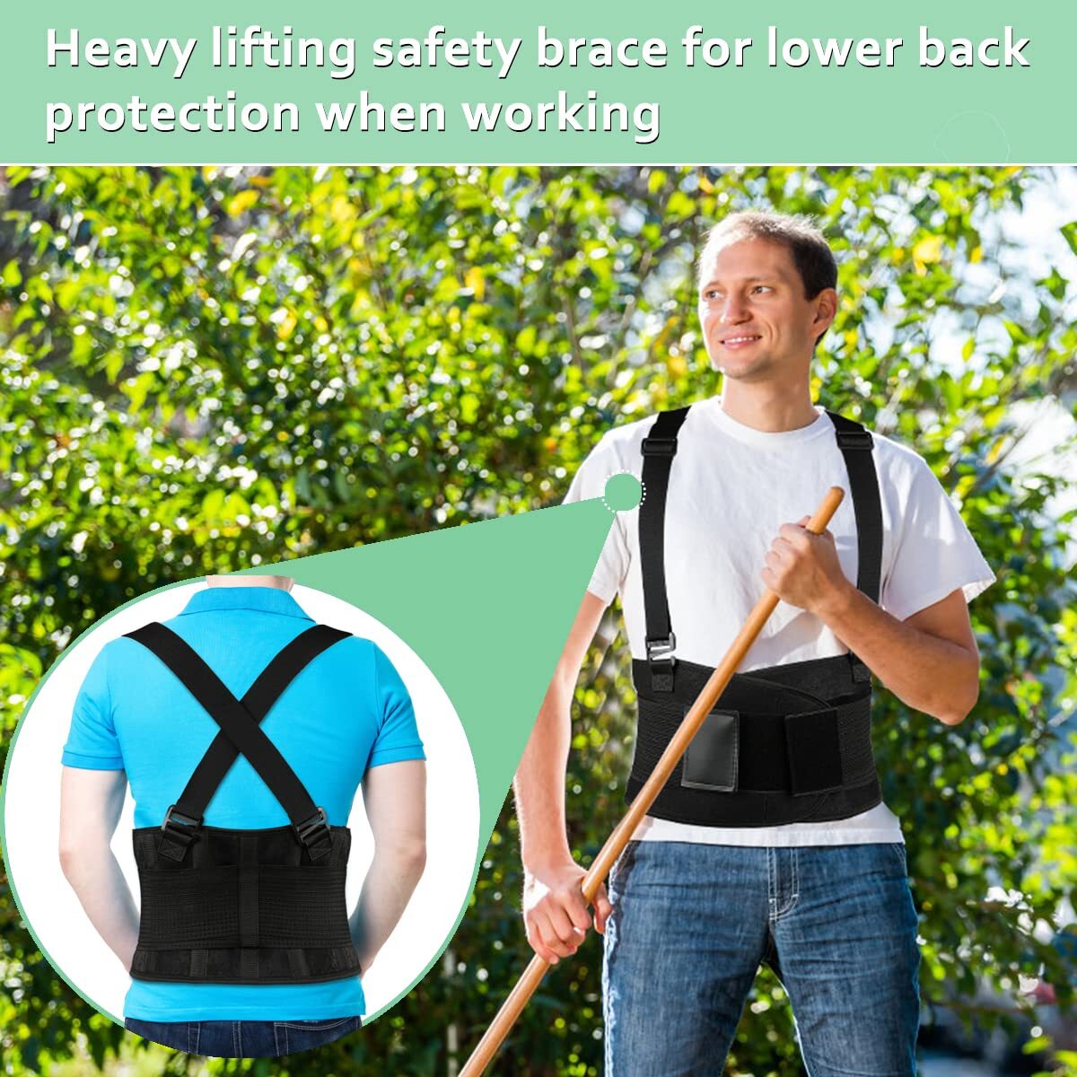 Work Back Brace – Support Belt for Lower Pain Relief, Heavy Medium