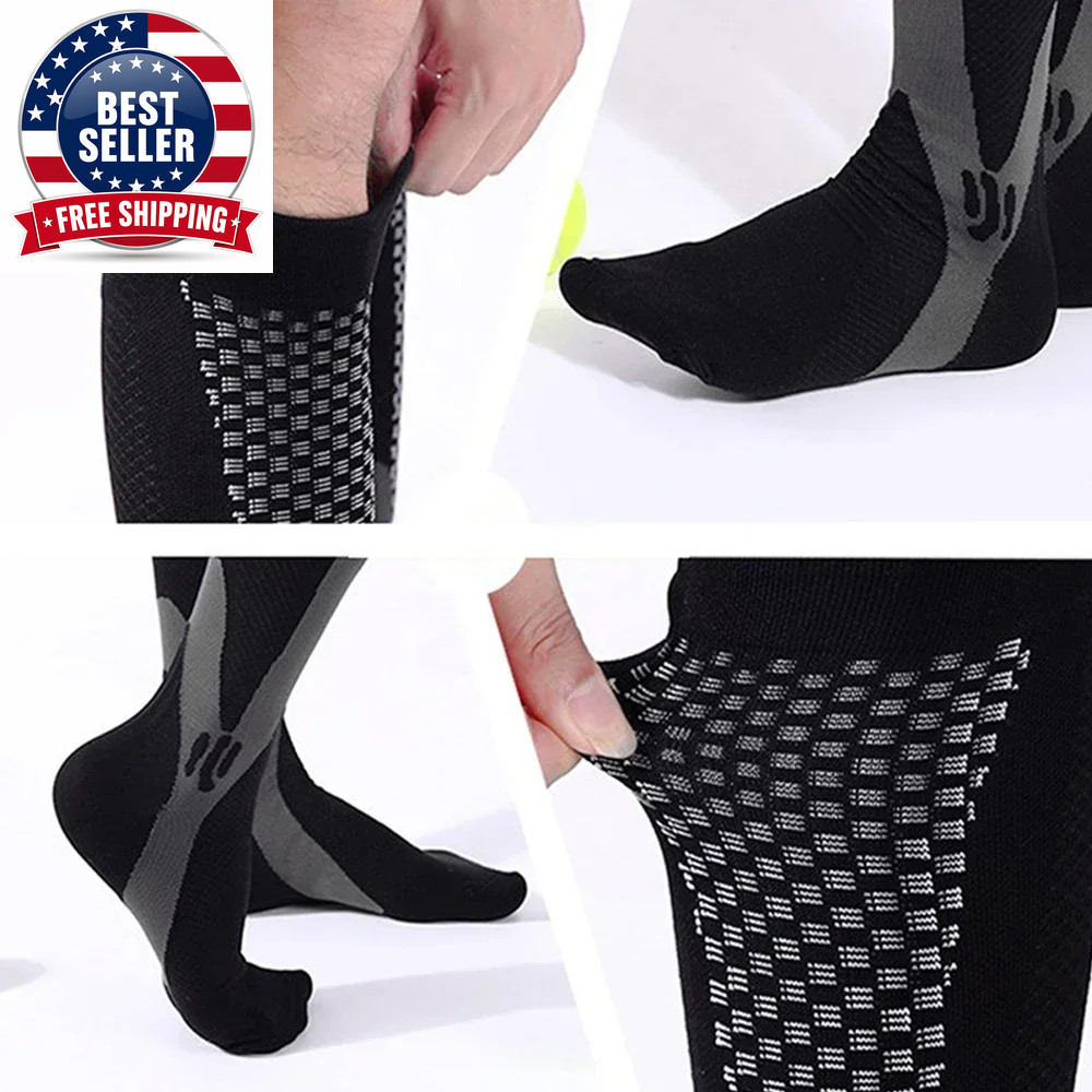 1Pair Running Grip Socks,Varicose Veins Compression Stockings,Sports Stockings f