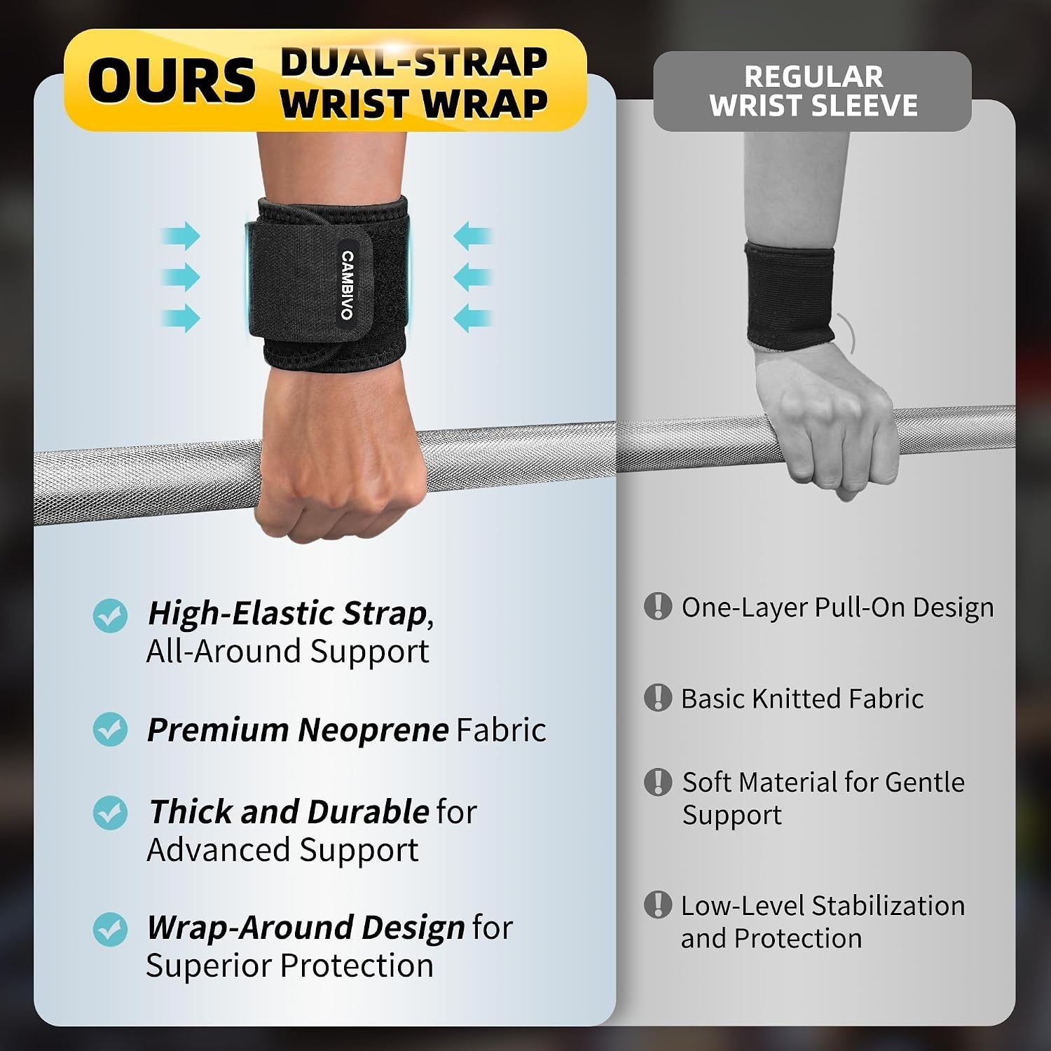 2-Pack Adjustable Wrist Brace for Carpal Tunnel Relief – Both Hands Support