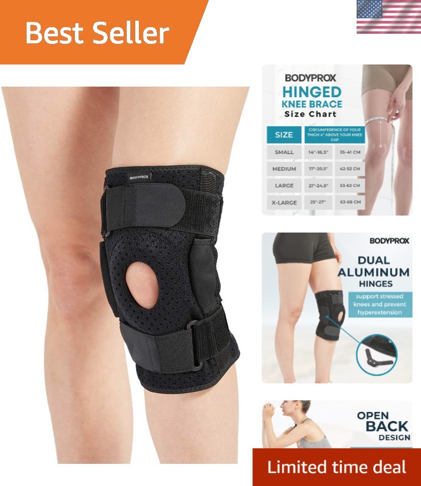 Hinged Knee Brace for ACL Injuries – Adjustable Support for Men & Women