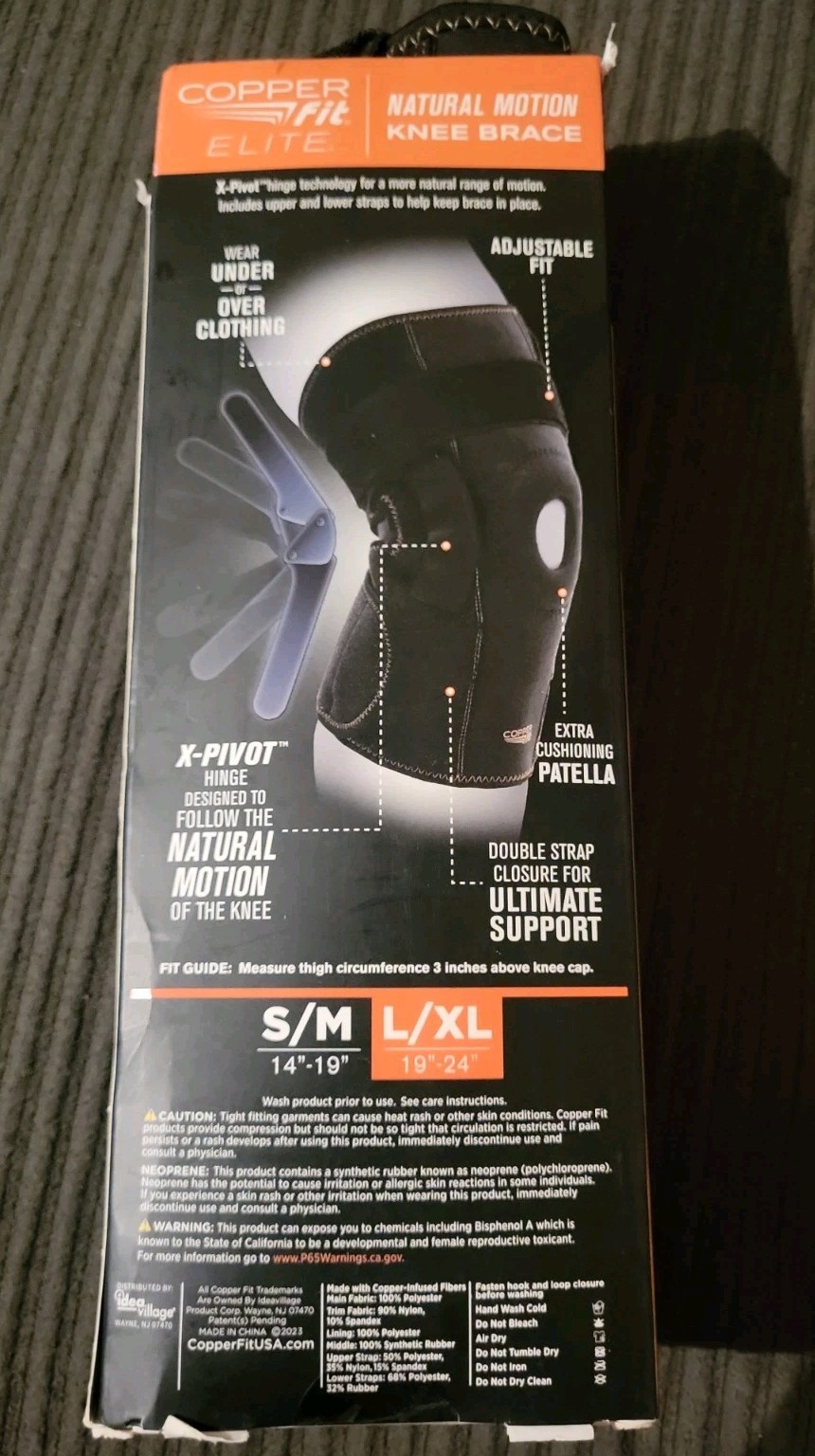 Copper Fit Elite Natural Motion Knee Brace – L/XL ●READ