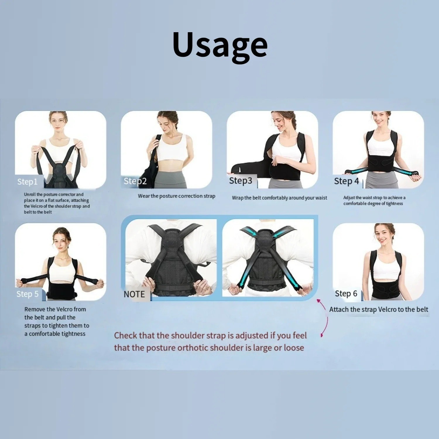 Posture Corrector Back Brace Adjustable Spinal Support for Men Women Orthopedic